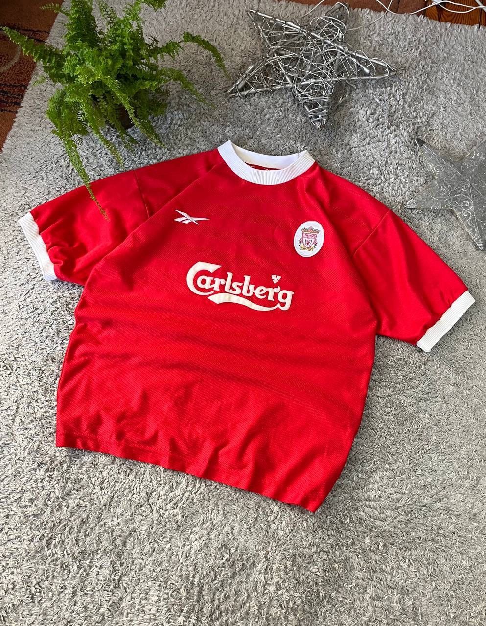 Reebok × Vintage 1998-2000 T-Shirt Reebok x Liverpool Soccer Jersey Rare Logo Size US L / EU 52-54 / 3 - 2 Thumbnail