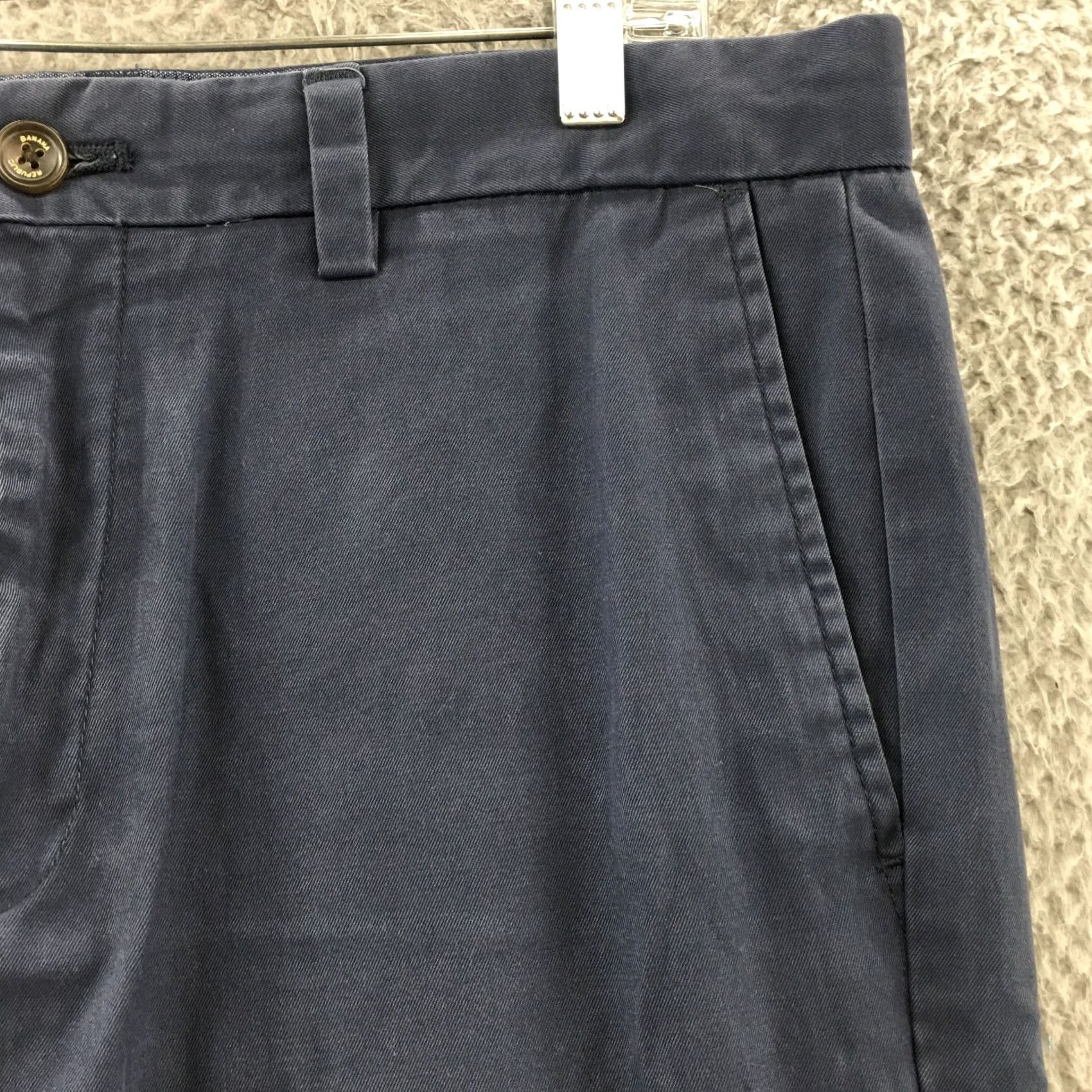 Banana Republic Banana Republic Emerson Chino Pants Mens 33x34 Blue Cotton Mid Rise Zip Fly Shirt? Size US 33 - 5 Thumbnail