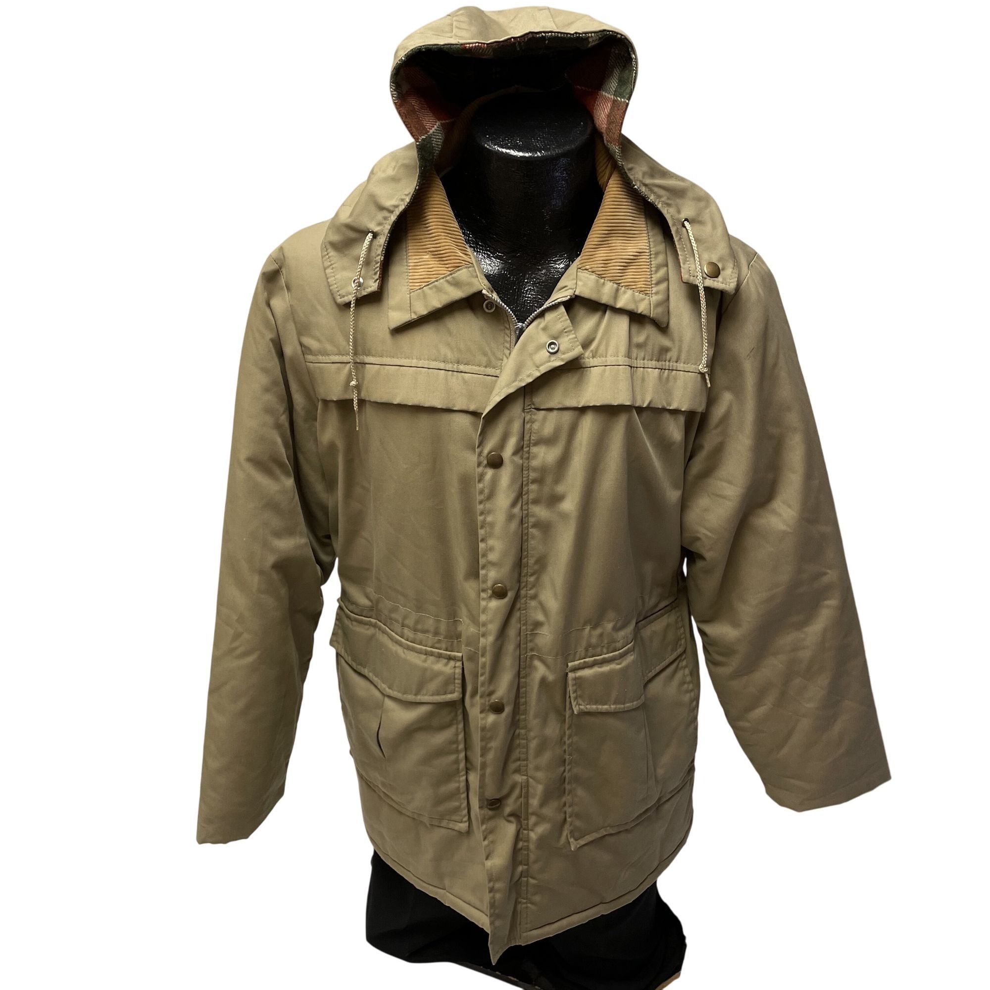 Other Vtg MOD Khaki INSULATED Winter Coat Flannel Jacket Size US L / EU 52-54 / 3 - 2 Thumbnail