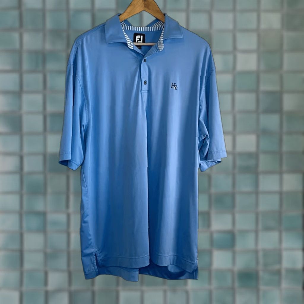 Footjoy FootJoy Polo Shirt Mens XL Short Sleeve Blue Multicolor Golf Polo Shirt LOOK XL Mens Blue Multicolor Golf Polo Shirt Size US XL / EU 56 / 4 - 1 Thumbnail
