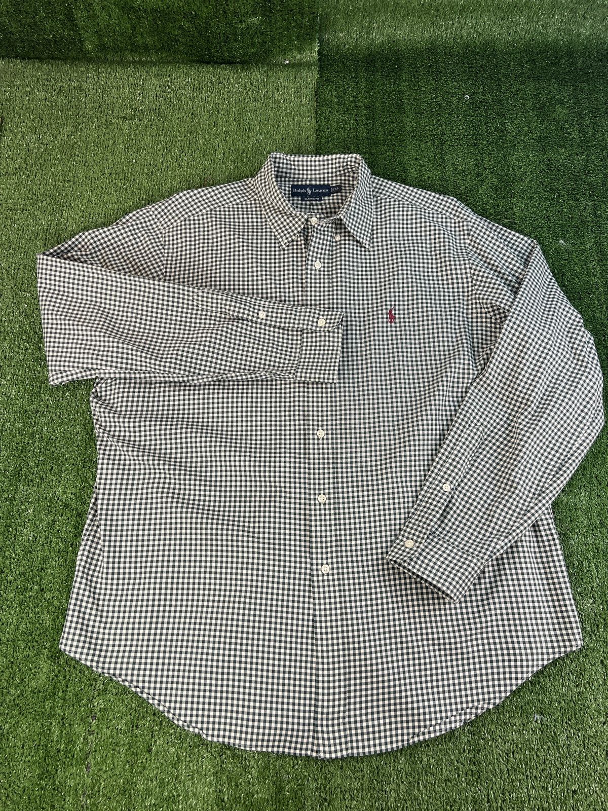 Polo Ralph Lauren Polo Ralph Lauren Mens XL Classic Fit Gingham Button Down Size US XL / EU 56 / 4 - 2 Thumbnail