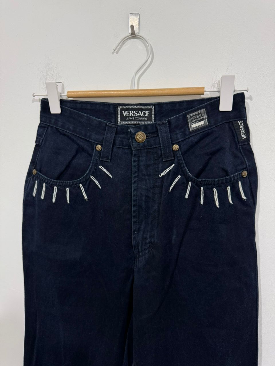 Versace Jeans Couture Vintage Versace Jeans Couture in Navy Size US 27 - 2 Thumbnail