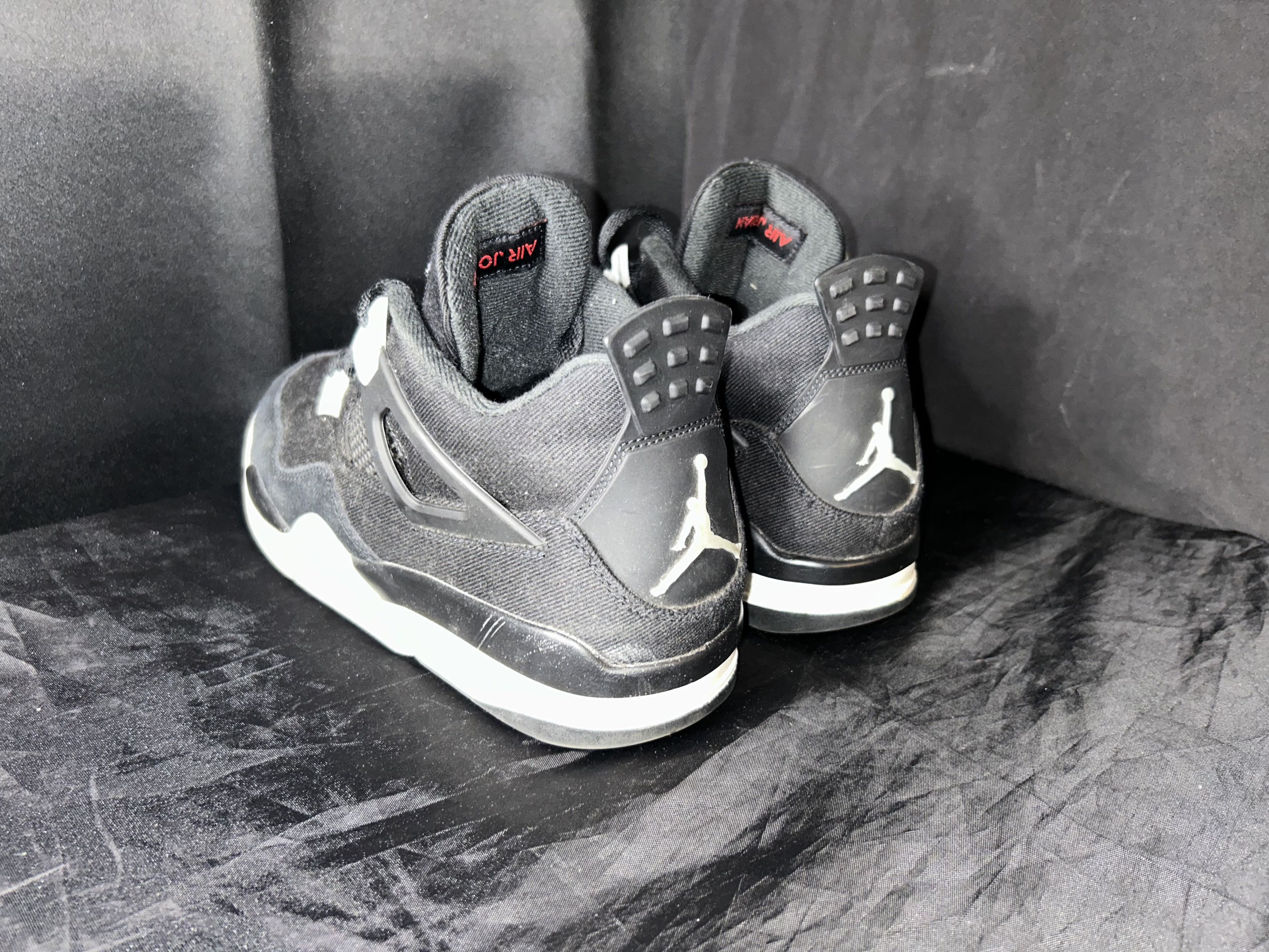 Jordan Brand Air Jordan 4 Retro Black Canvas Size US 9.5 / EU 42-43 - 2 Thumbnail