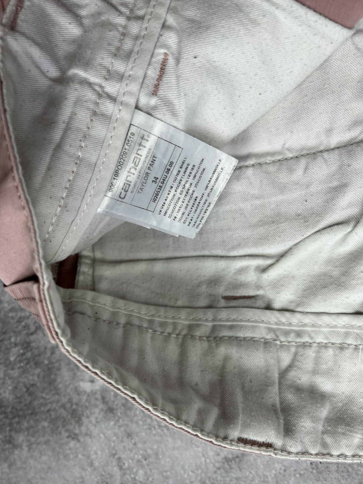 Carhartt Carhartt Cropped Wide Pants Pink Mens Size US 34 / EU 50 - 7 Thumbnail