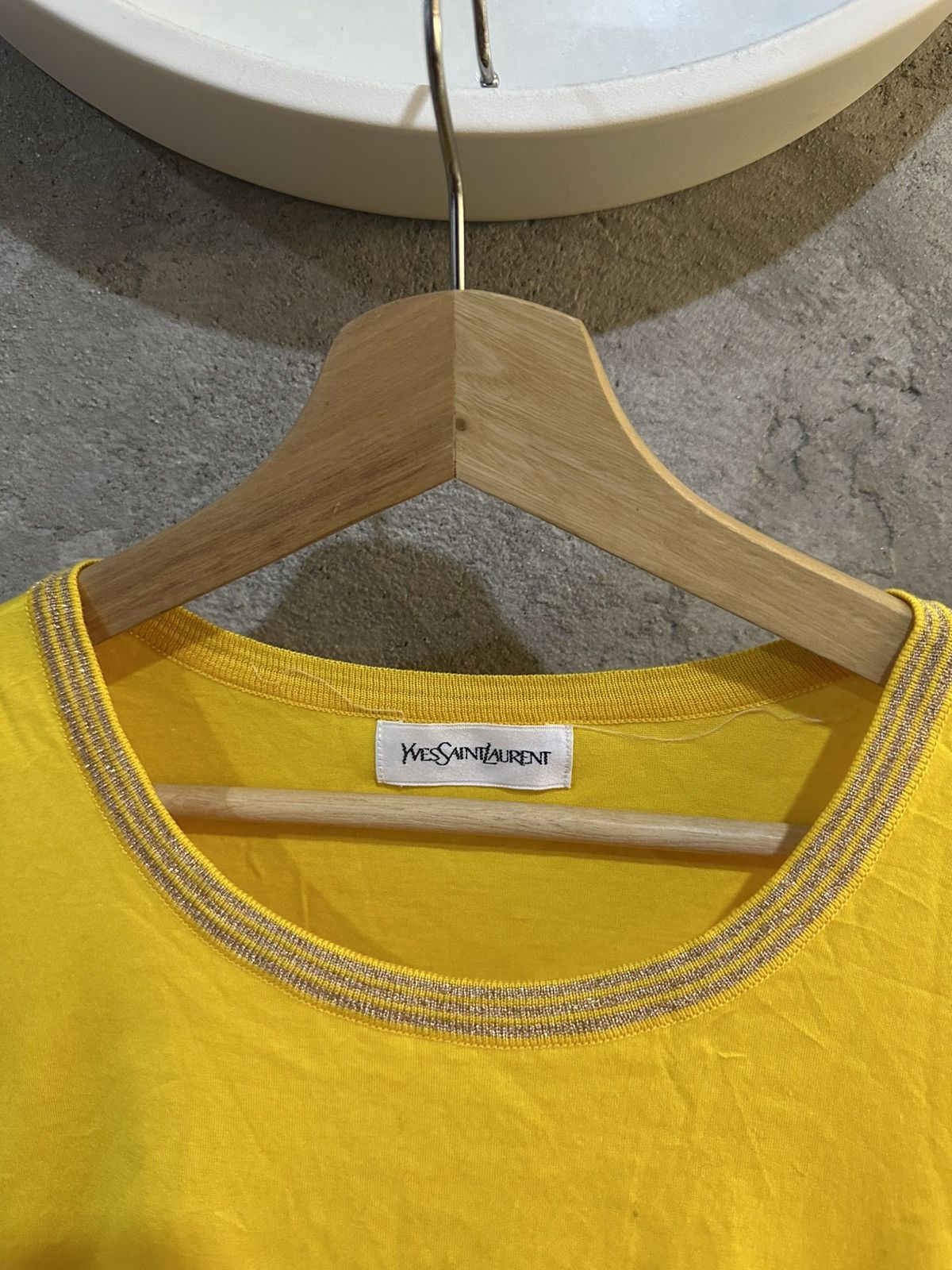 Saint Laurent Paris 1990 - Yves Saint Laurent Glittering Cuff YSL Logo Tee Size US M / EU 48-50 / 2 - 2 Thumbnail