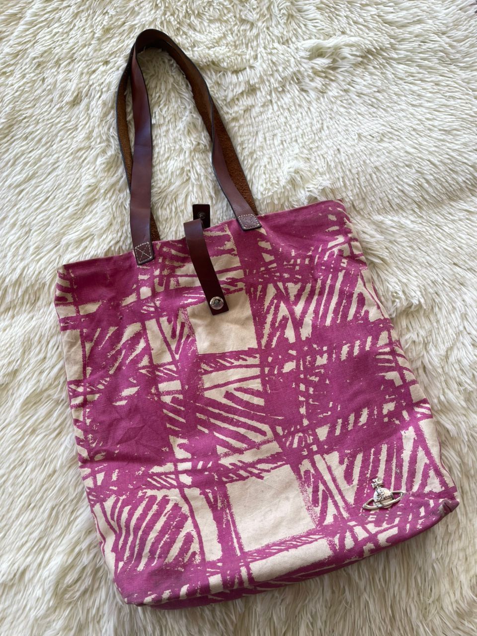 Designer × Vivienne Westwood Vivienne Westwood Marina Check Pattern Auve Tote Bag Size ONE SIZE - 2 Thumbnail