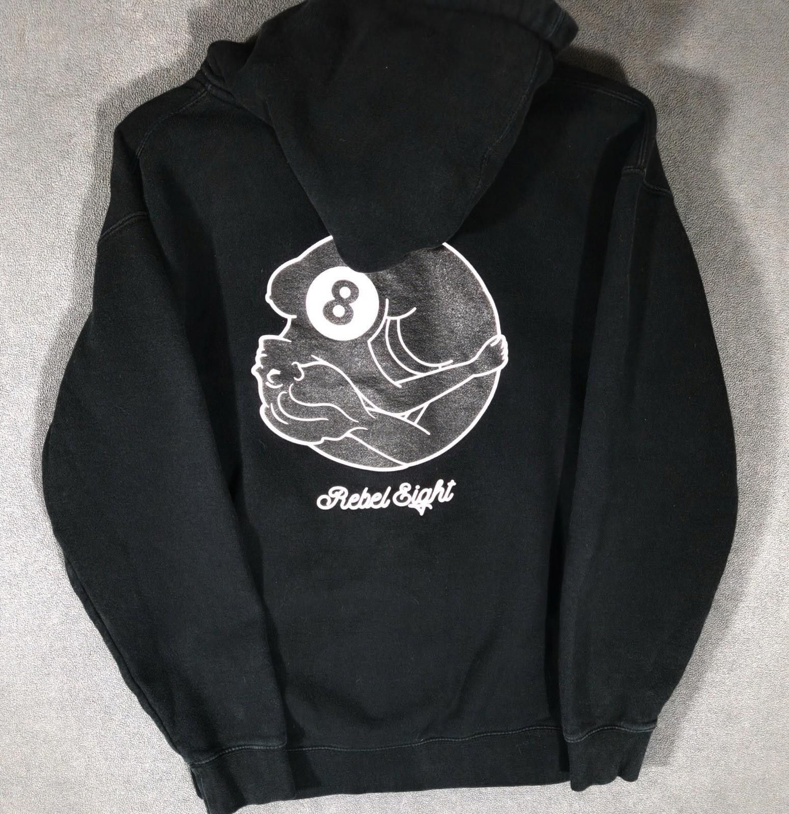 Other Rebel Eight Hoodie M Black 8 Ball Pin-Up Girl Sweatshirt #2 Size US M / EU 48-50 / 2 - 2 Thumbnail
