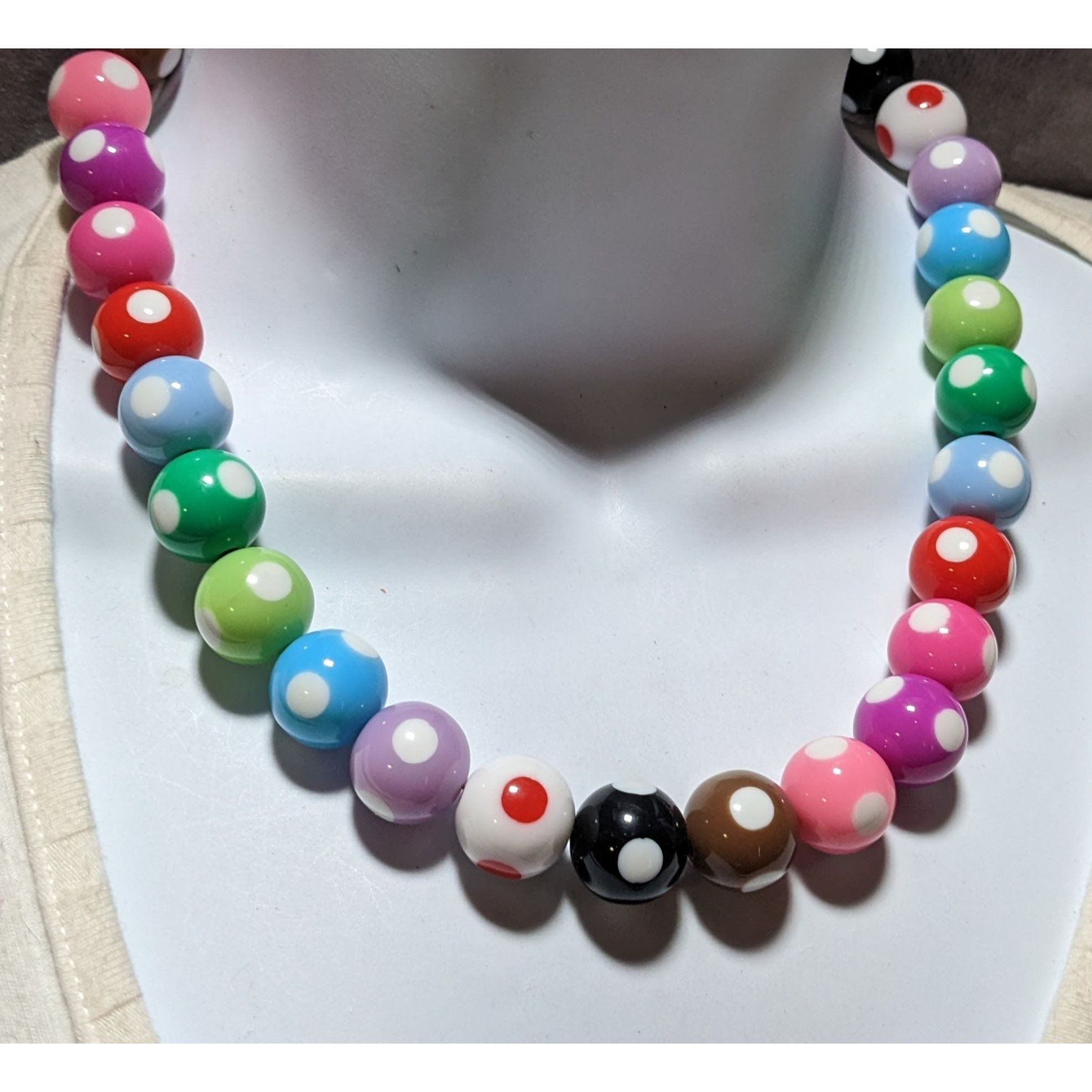 Other Rainbow Polka Dot Bubble Gum Bead Necklace Size ONE SIZE - 6 Thumbnail