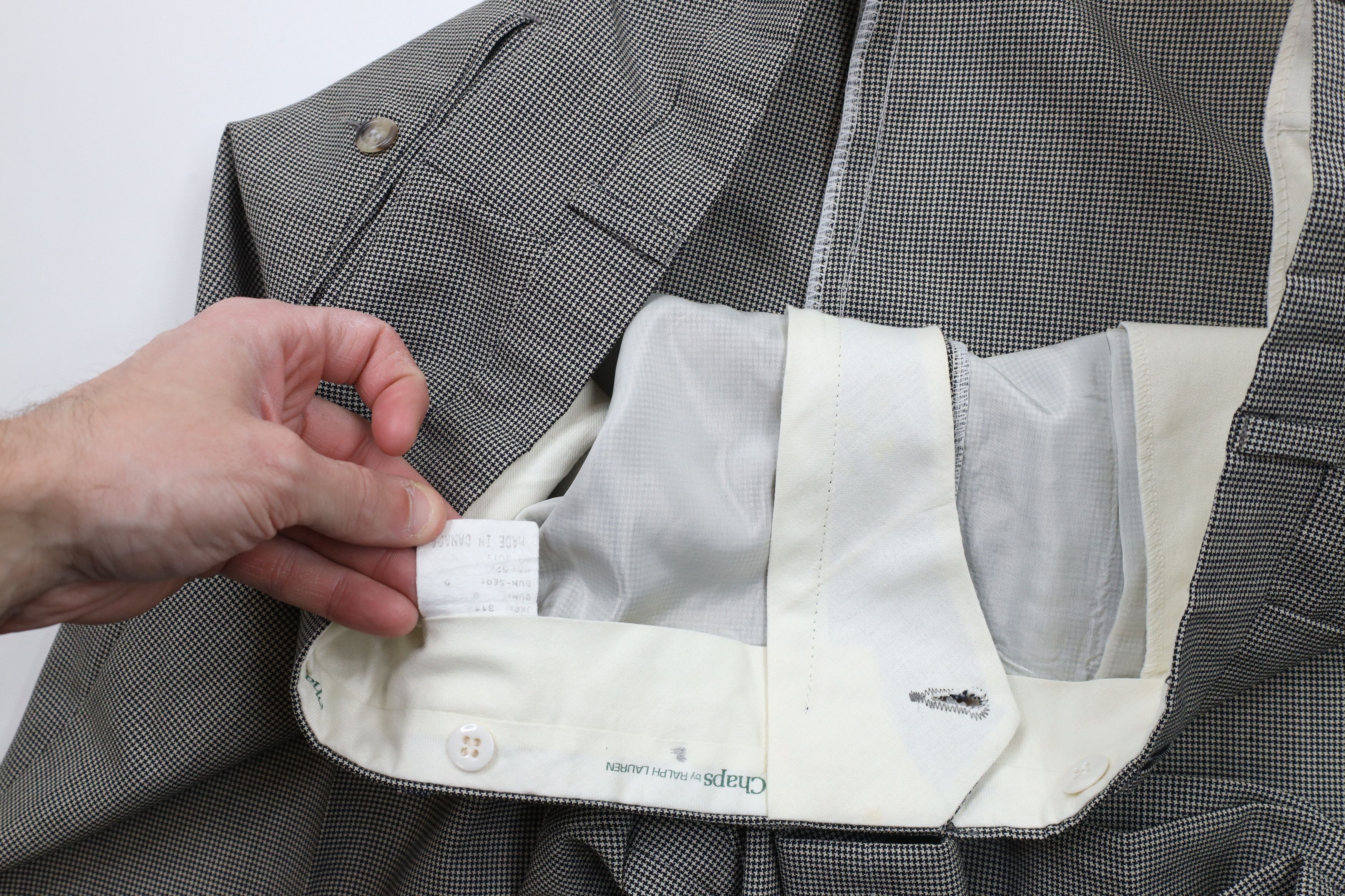 Ralph Lauren × Vintage Vintage 90s Chaps Ralph Lauren Wool Houndstooth Pants Size US 40 / EU 56 - 6 Thumbnail