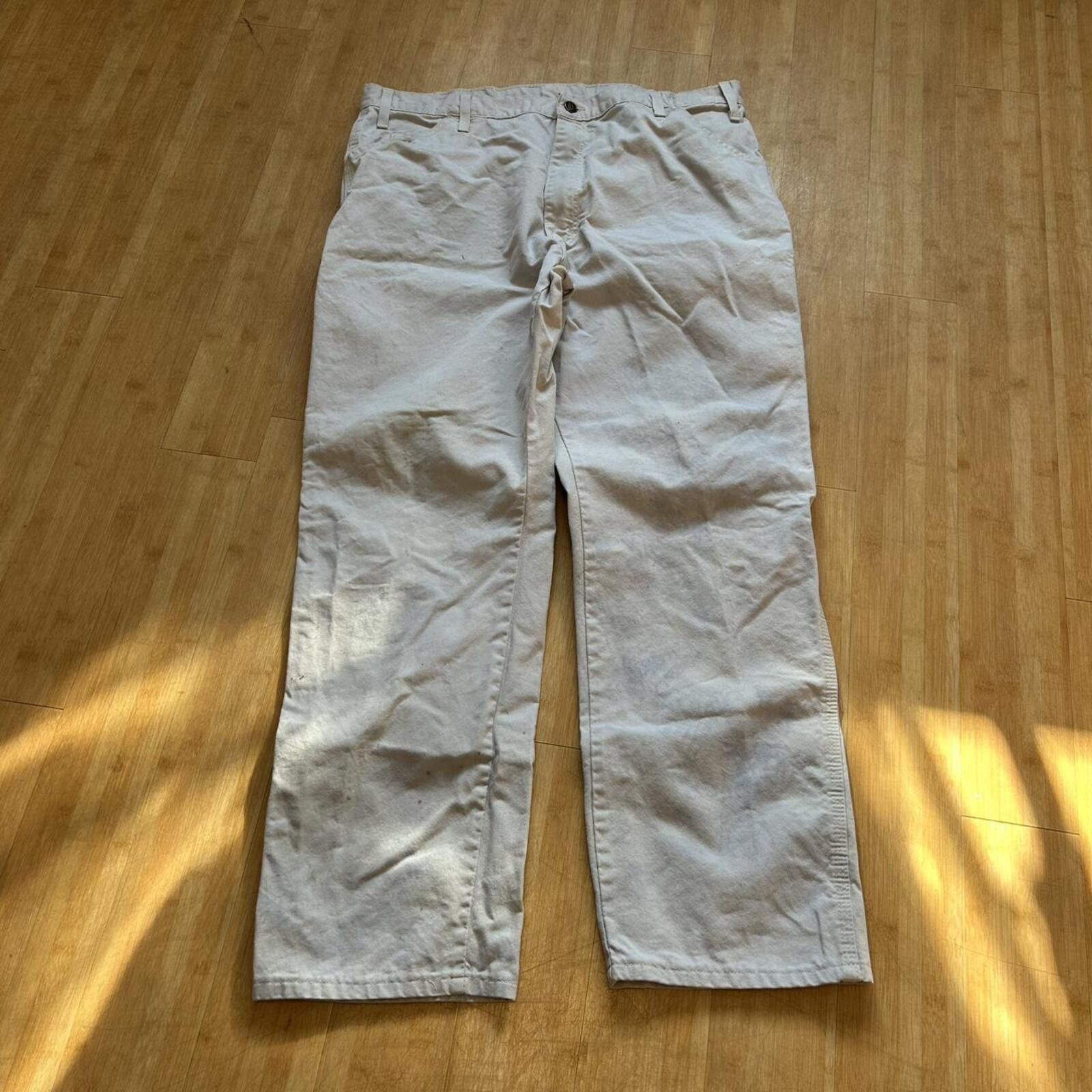Dickies Vintage y2k White Dickies Painter Carpenter Baggy Pants 34’ Size US 34 / EU 50 - 3 Thumbnail