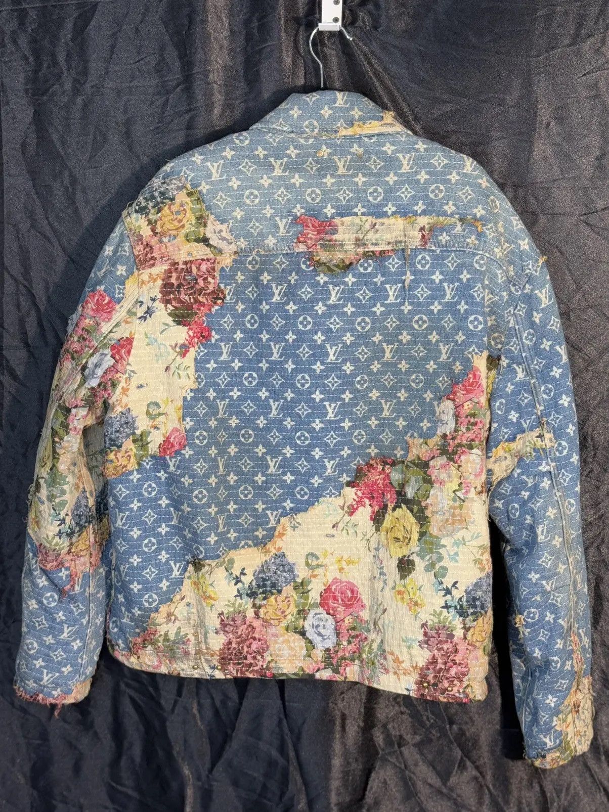 Louis Vuitton Blue Monogram Distressed Floral Workwear Jacket Size US L / EU 52-54 / 3 - 2 Thumbnail