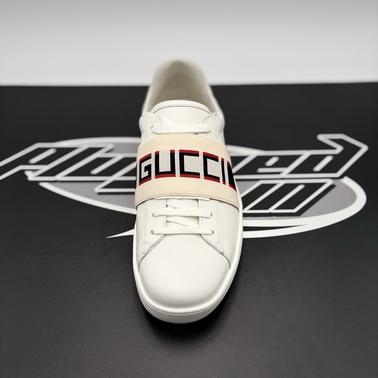 Gucci Gucci Ace Leather With Strap ‘ White ’ | NEW! Size US 9 / EU 42 - 14 Thumbnail