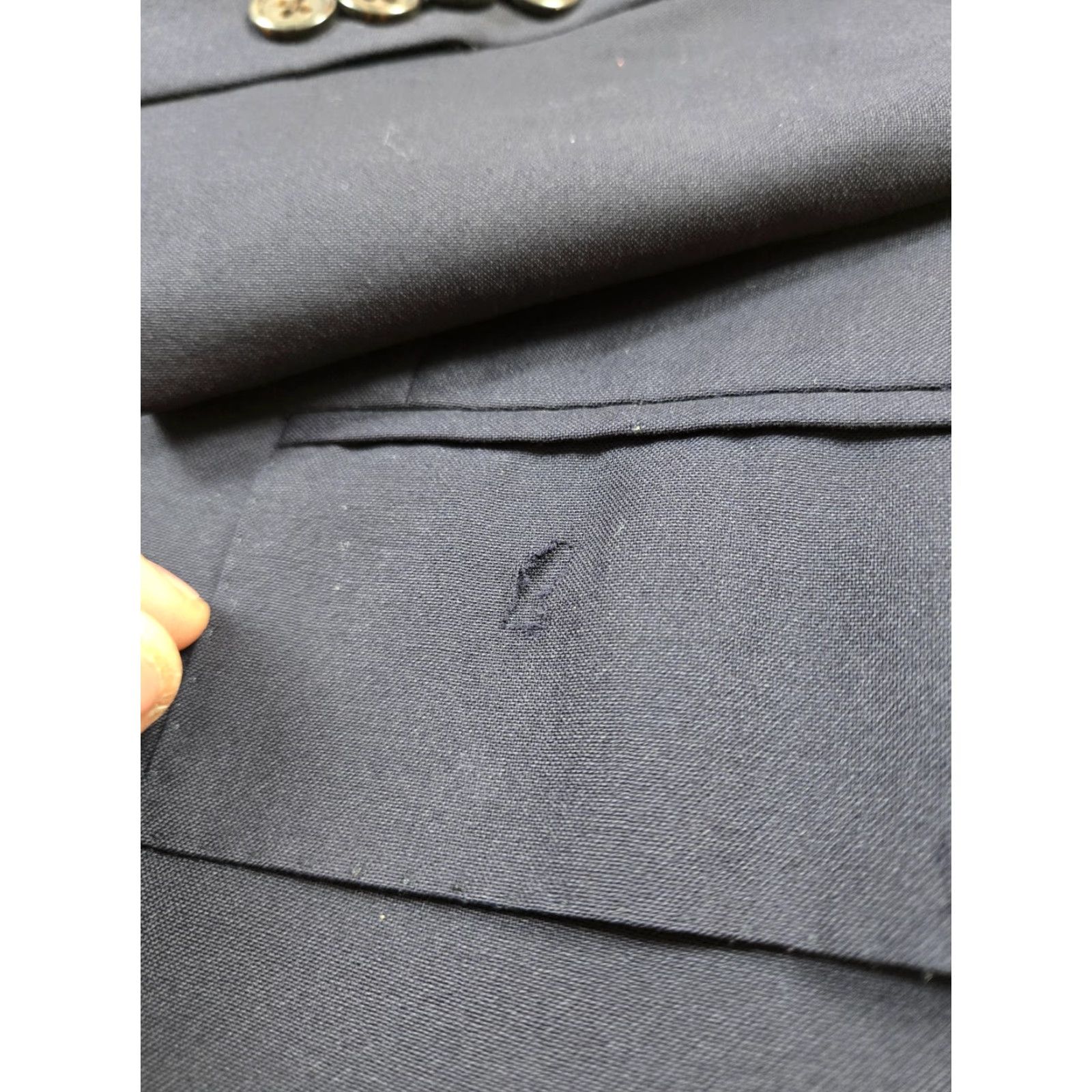 Polo Ralph Lauren Polo Ralph Lauren Sport Coat Jacket Mens 42R Navy Wool Made In Italy Blazer Notch Lapel Three-Button Front Used Size US XL / EU 56 / 4 - 3 Thumbnail
