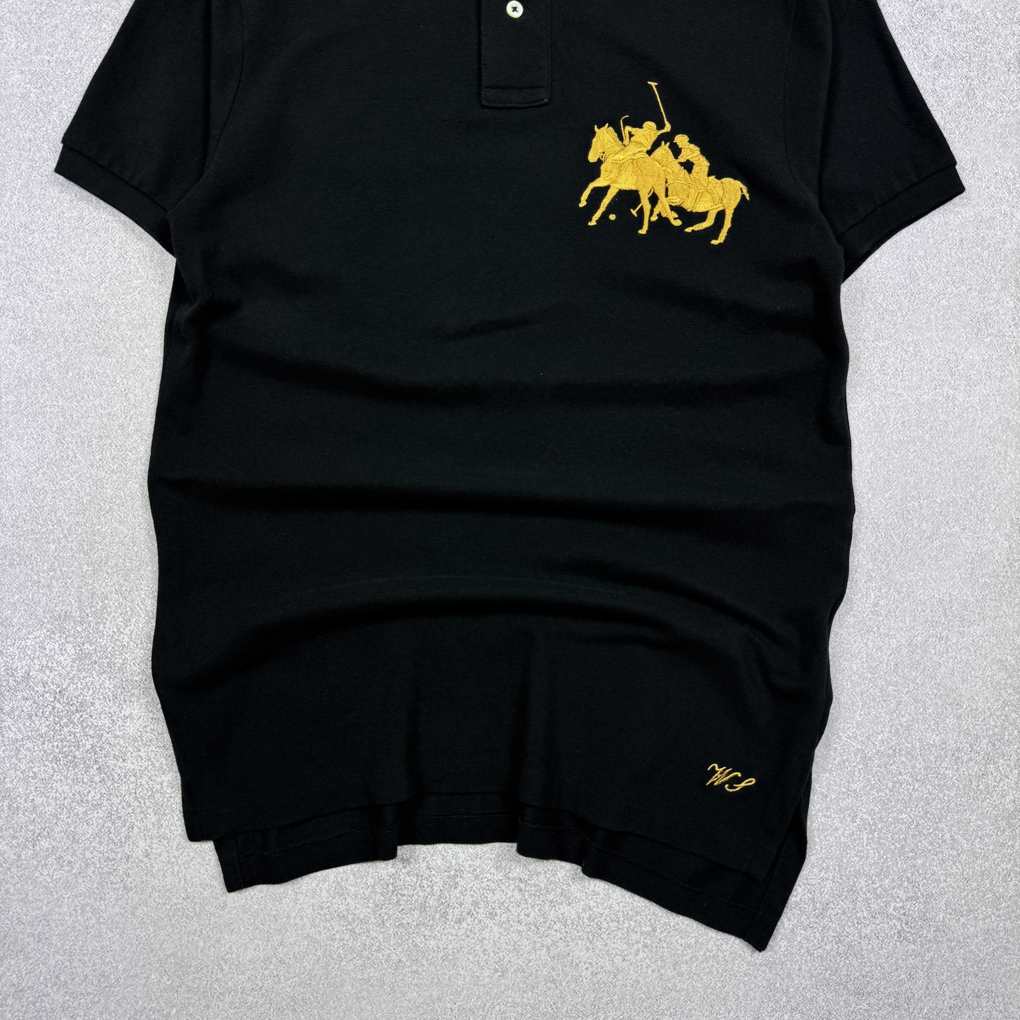 Polo Ralph Lauren Polo Ralph Lauren Black Cotton Custom Fit Polo Size S-M Size US S / EU 44-46 / 1 - 4 Thumbnail
