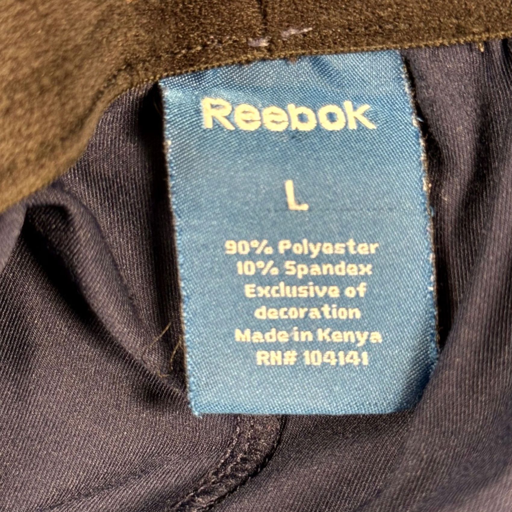 Reebok VINTAGE Reebok Men Large Navy Blue Athletic Shorts Retro Drawstring Pockets Lounge Size US 33 - 7 Thumbnail