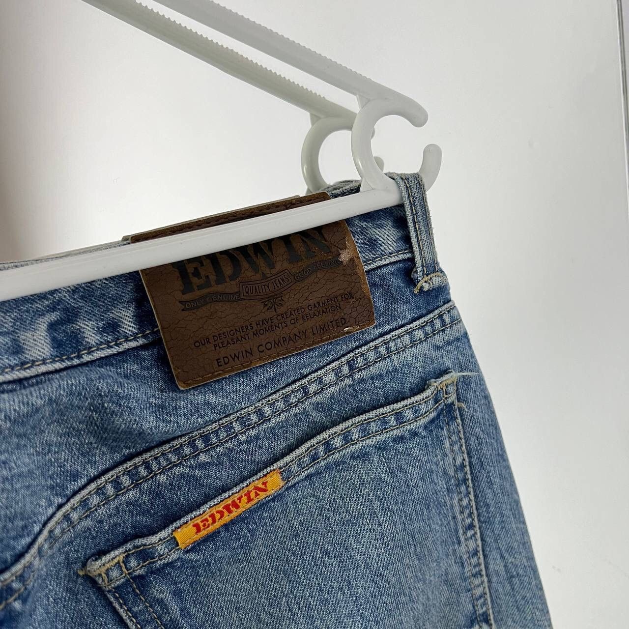 Edwin Crazy Vintage Edwin Denim Slim Baby Blue Jeans Y2k Size US 31 - 4 Thumbnail