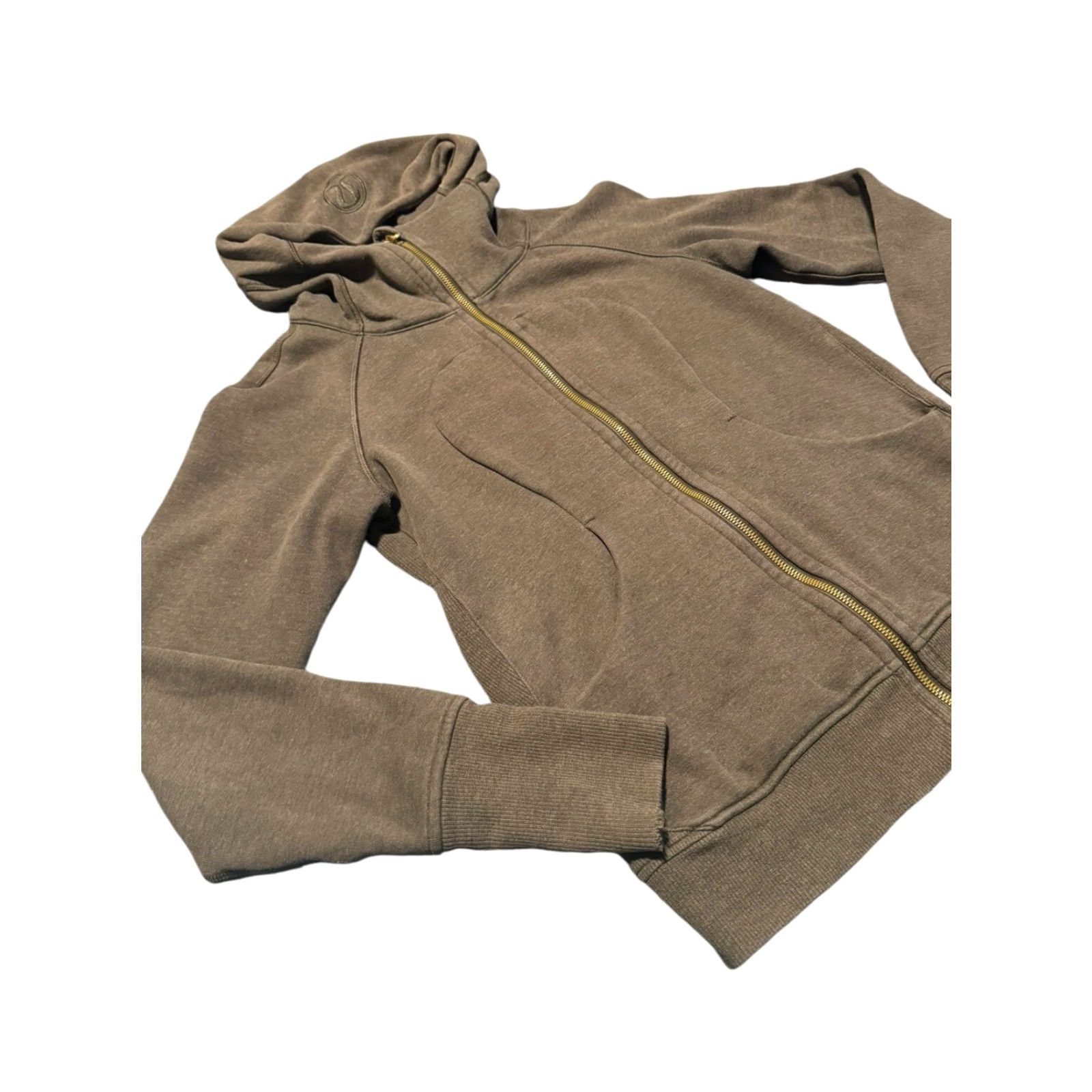 Lululemon Lululemon Scuba Hoodie Womens Distressed Gray Fabric Full Zip Embroidered Sz 6 Size M / US 6-8 / IT 42-44 - 3 Thumbnail
