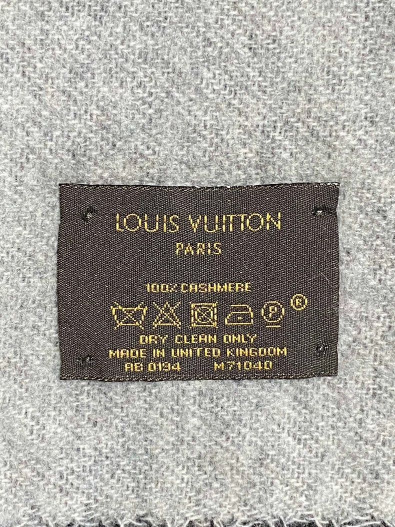 Louis Vuitton louis vuitton black gray scarf-2507 Size ONE SIZE - 4 Thumbnail