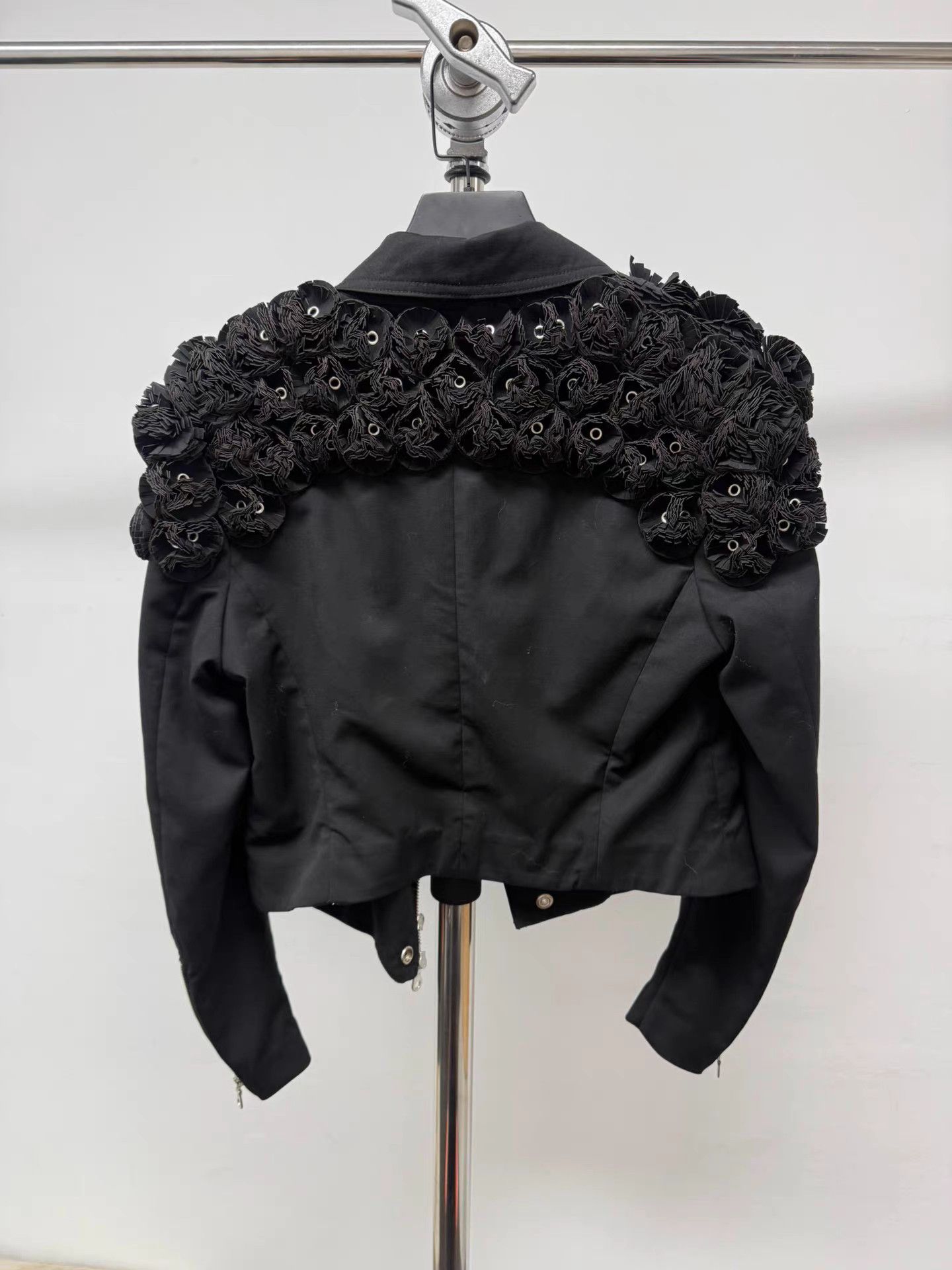 Noir Kei Ninomiya Noir Kei Ninomiya Floral Studded Biker Jacket K20 Size S / US 4 / IT 40 - 6 Thumbnail