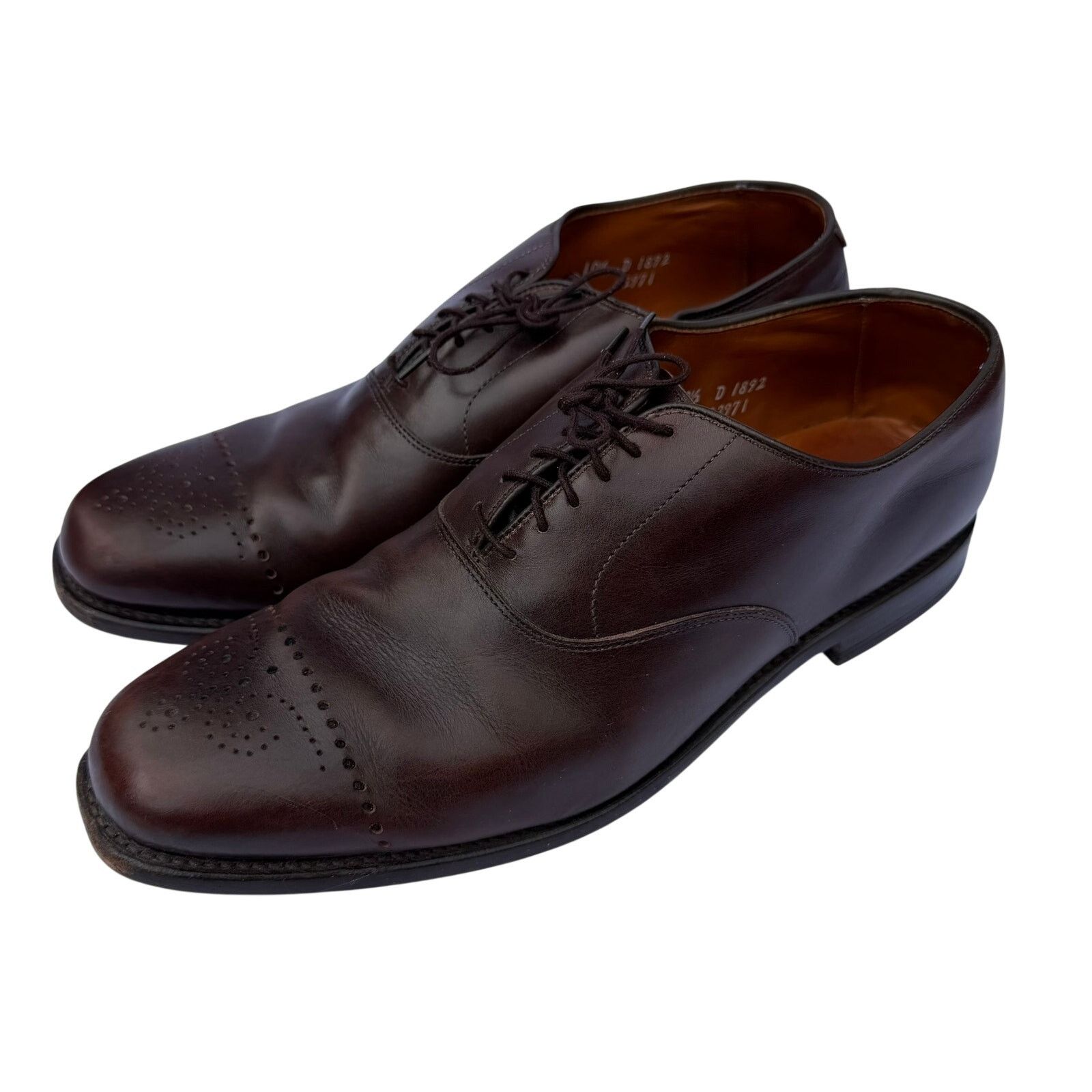 Allen Edmonds Allen Edmonds Dryden Cap Toe Oxford 10.5D Brown Dress Shoes Size US 10.5 / EU 43-44 - 1 Thumbnail