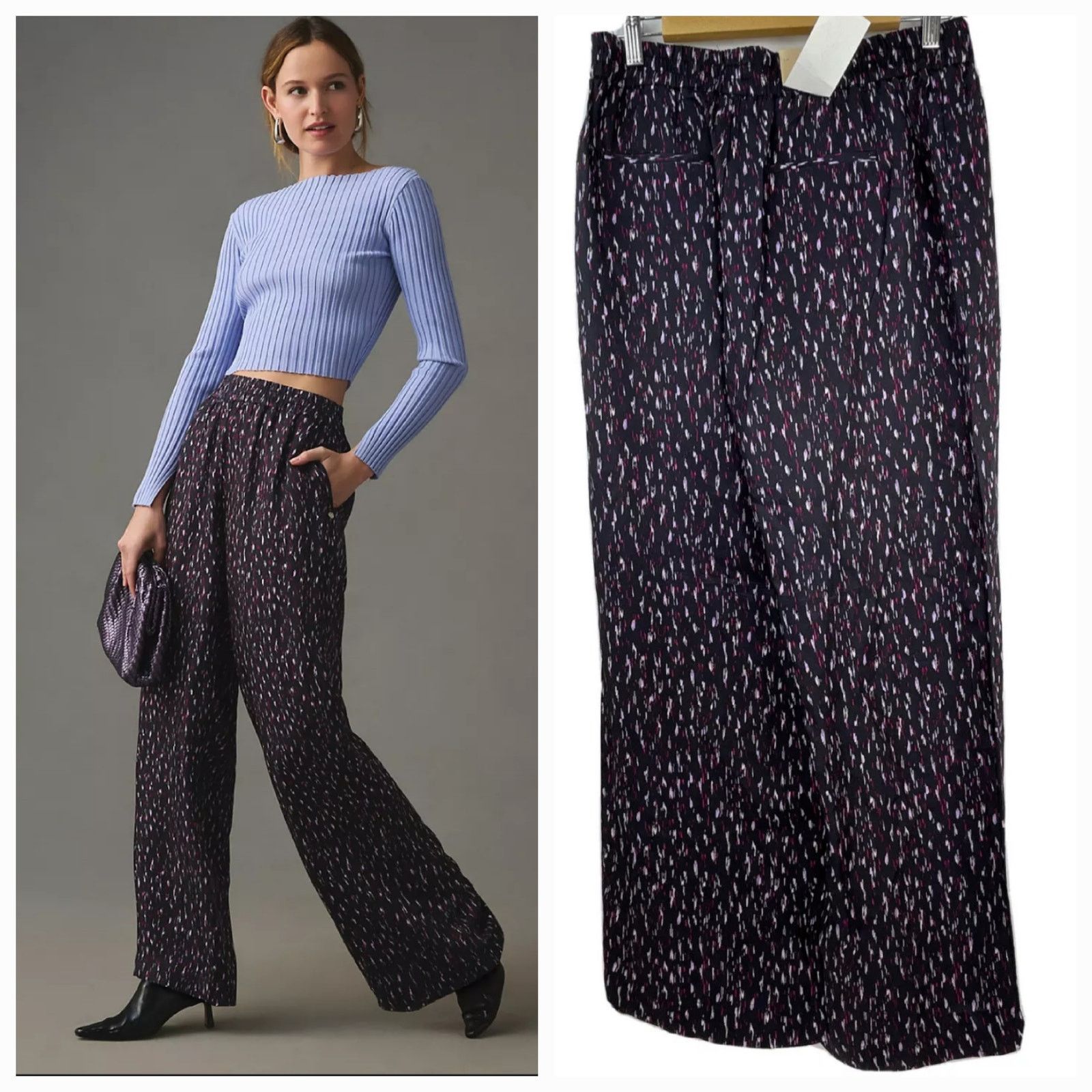 Anthropologie NWT ANTHROPOLOGIE Scotch & Soda Gia Wide-Leg Trousers $178 M Size 30" / US 8 / IT 44 - 5 Thumbnail