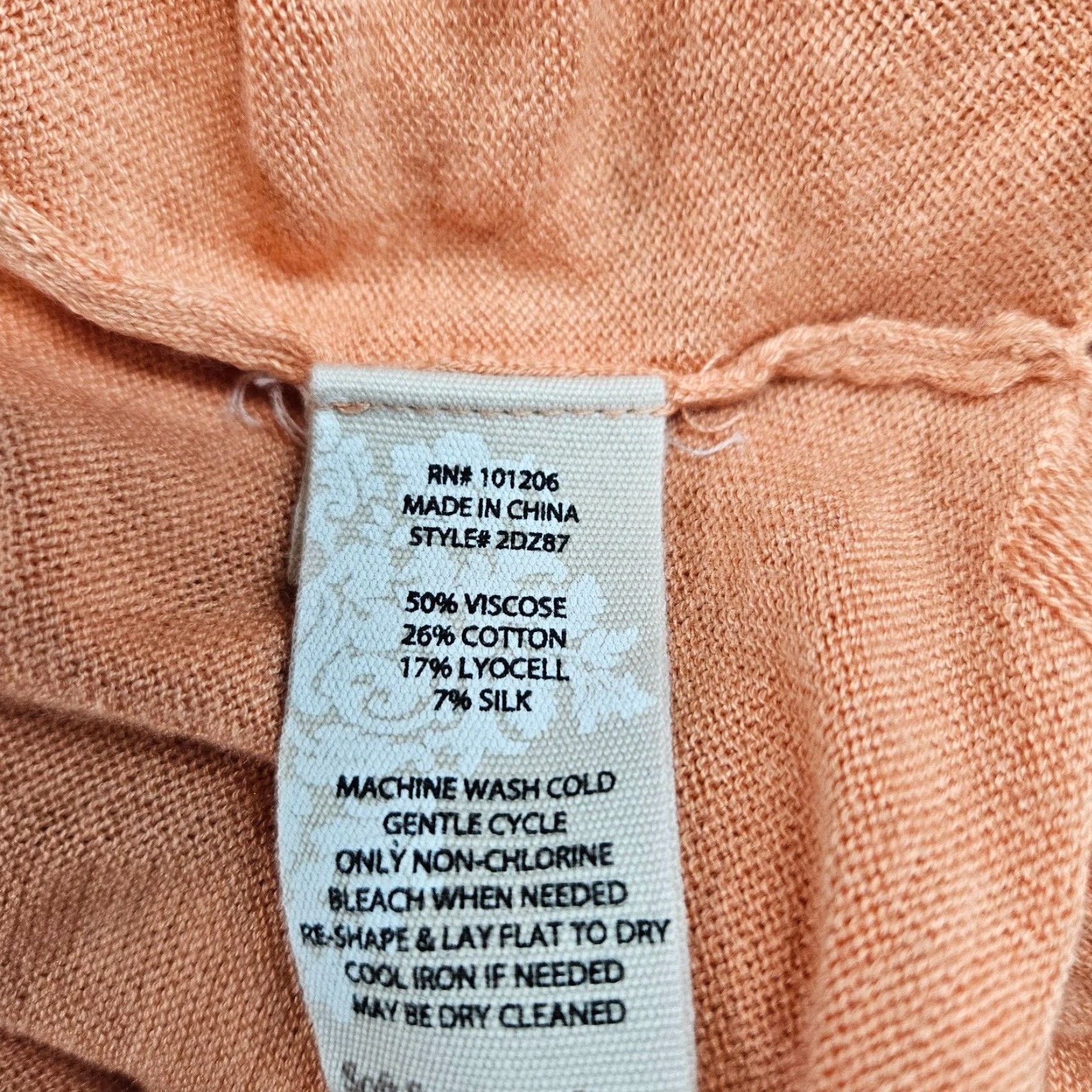 Soft Surroundings Soft Surroundings Womens Go Lively Button Back Sweater Large Orange Pullover Knit Long Sleeve Round Neck Button Size L / US 10 / IT 46 - 5 Thumbnail