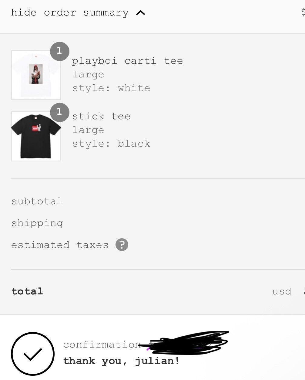 Supreme Playboi Carti Tee Size US L / EU 52-54 / 3 - 2 Thumbnail