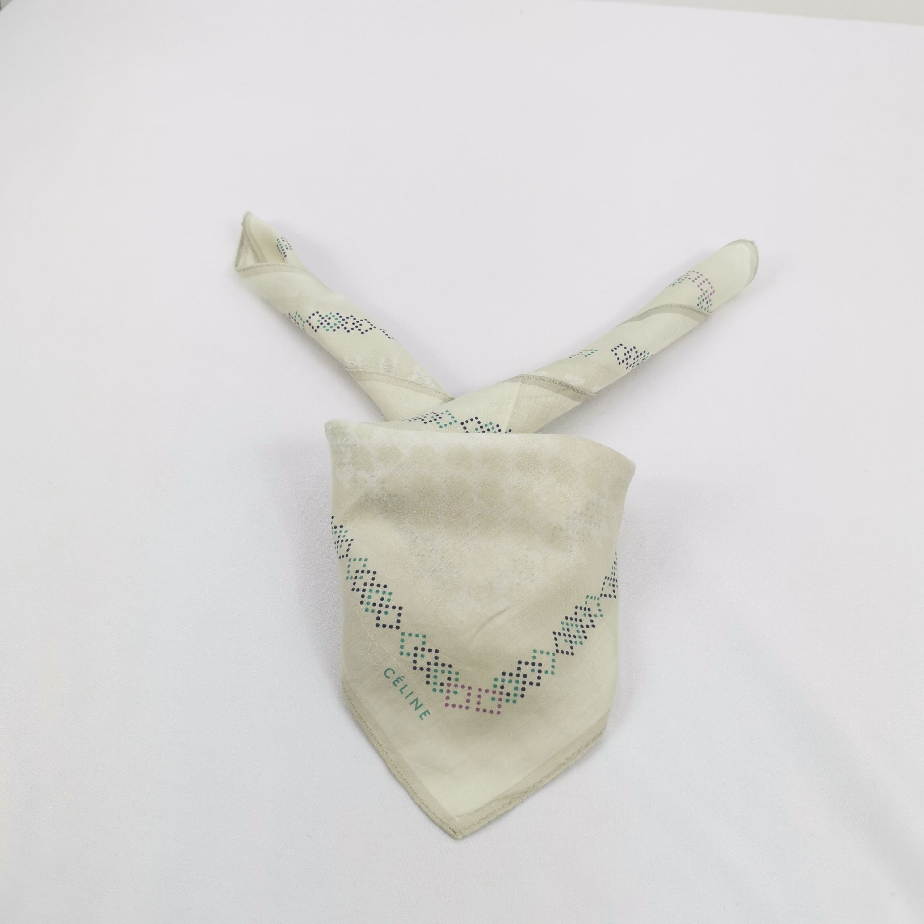 Celine Vintage Celine Paris Handkerchief Bandana Pocket Square Size ONE SIZE - 1 Thumbnail