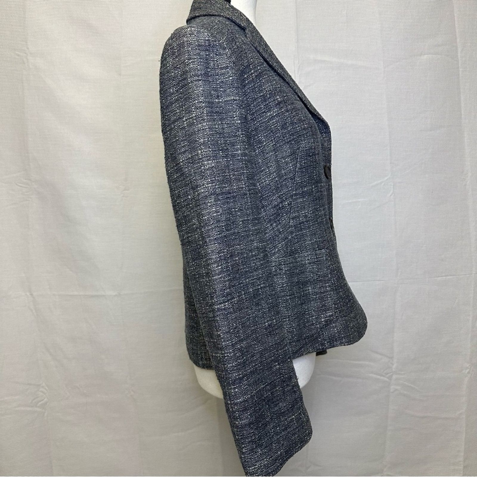 Banana Republic Banana Republic Women’s Tweed Blazer M Linen, Silk, Wool Size M / US 6-8 / IT 42-44 - 10 Thumbnail