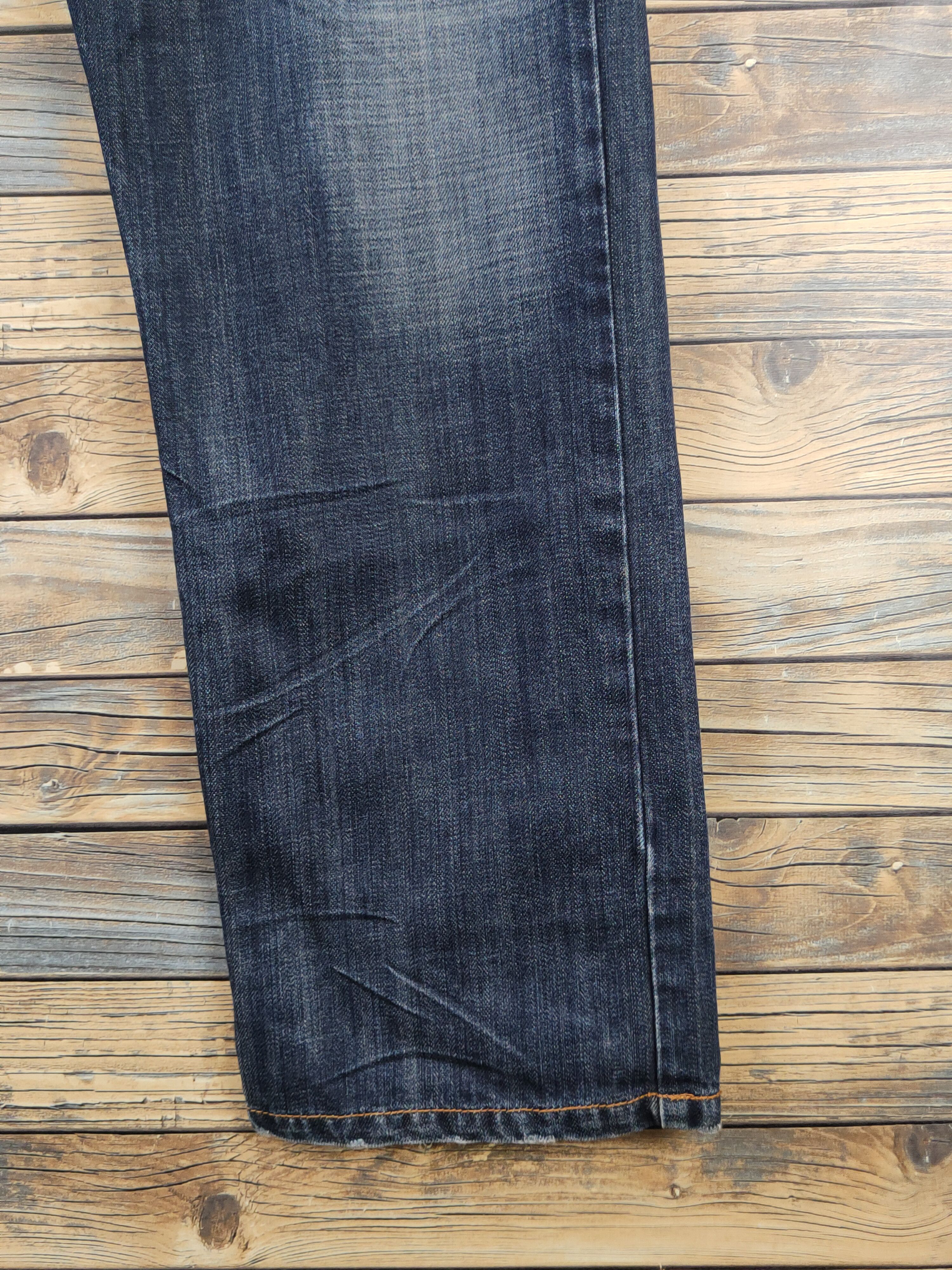 Japanese Brand Xanthous Dark Blue Distressed Ripped Jeans #W1835 Size US 32 / EU 48 - 6 Thumbnail