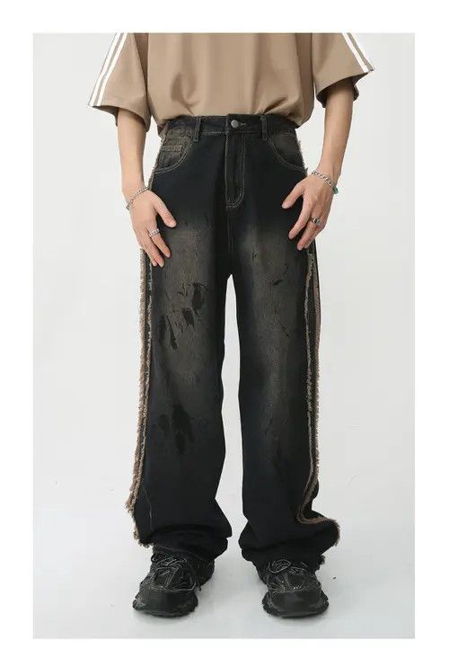 Japanese Brand VIBE Japanese retro casual loose tie-dye jeans Size US 32 / EU 48 - 1 Thumbnail