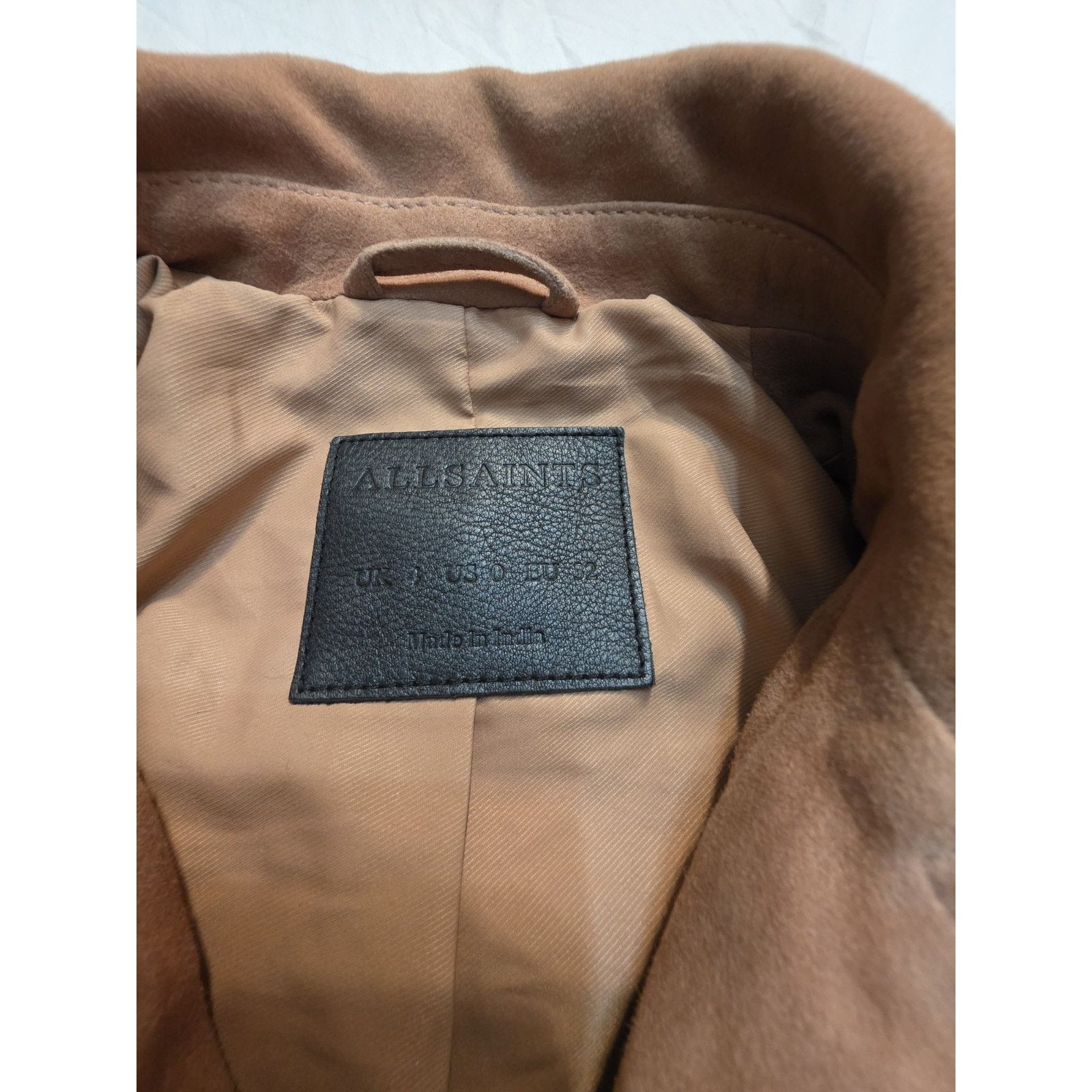 Allsaints All Saints Balfern Jacket XS Women's Pink Suede Biker Size XS / US 0-2 / IT 36-38 - 5 Thumbnail