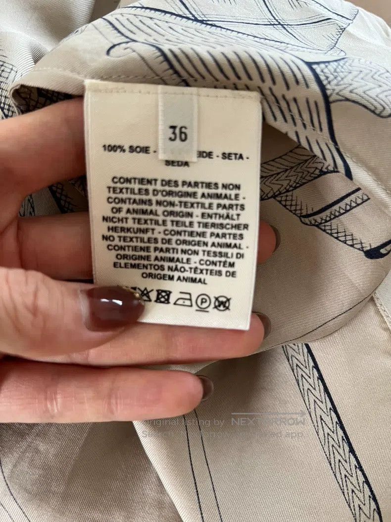 Hermes Hermes Mulberry silk printed dress Size XS / US 0-2 / IT 36-38 - 6 Thumbnail