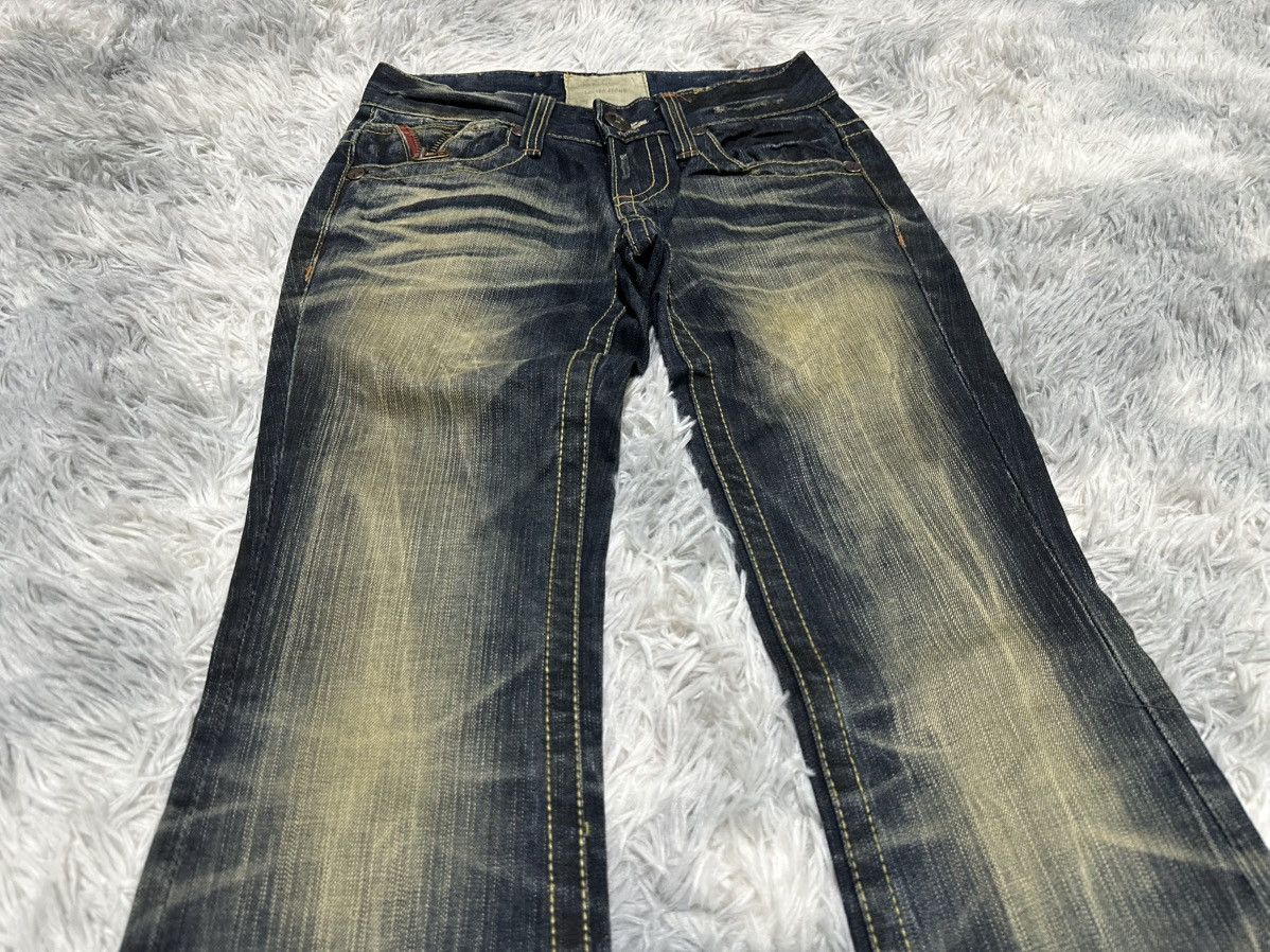 Tornado Mart 🔥Sick Y2K Lolita Exotic Vintage Denim Mud Wash Flared Zipper Size US 28 / EU 44 - 9 Thumbnail