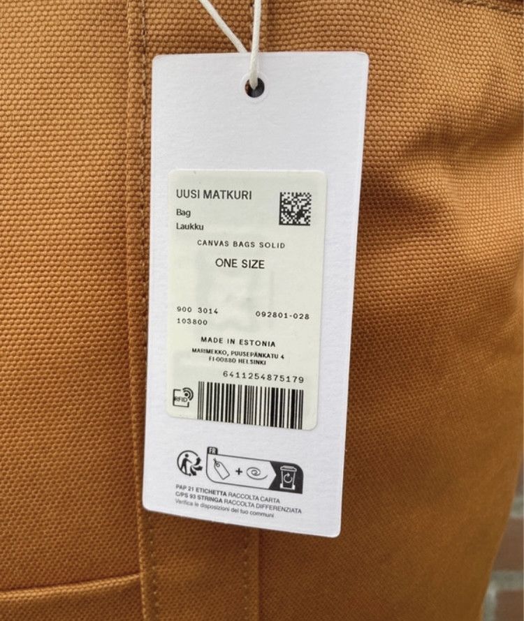 Marimekko UUsi Matkuri Large golden Brown tote bag tas new ds Size ONE SIZE - 10 Thumbnail