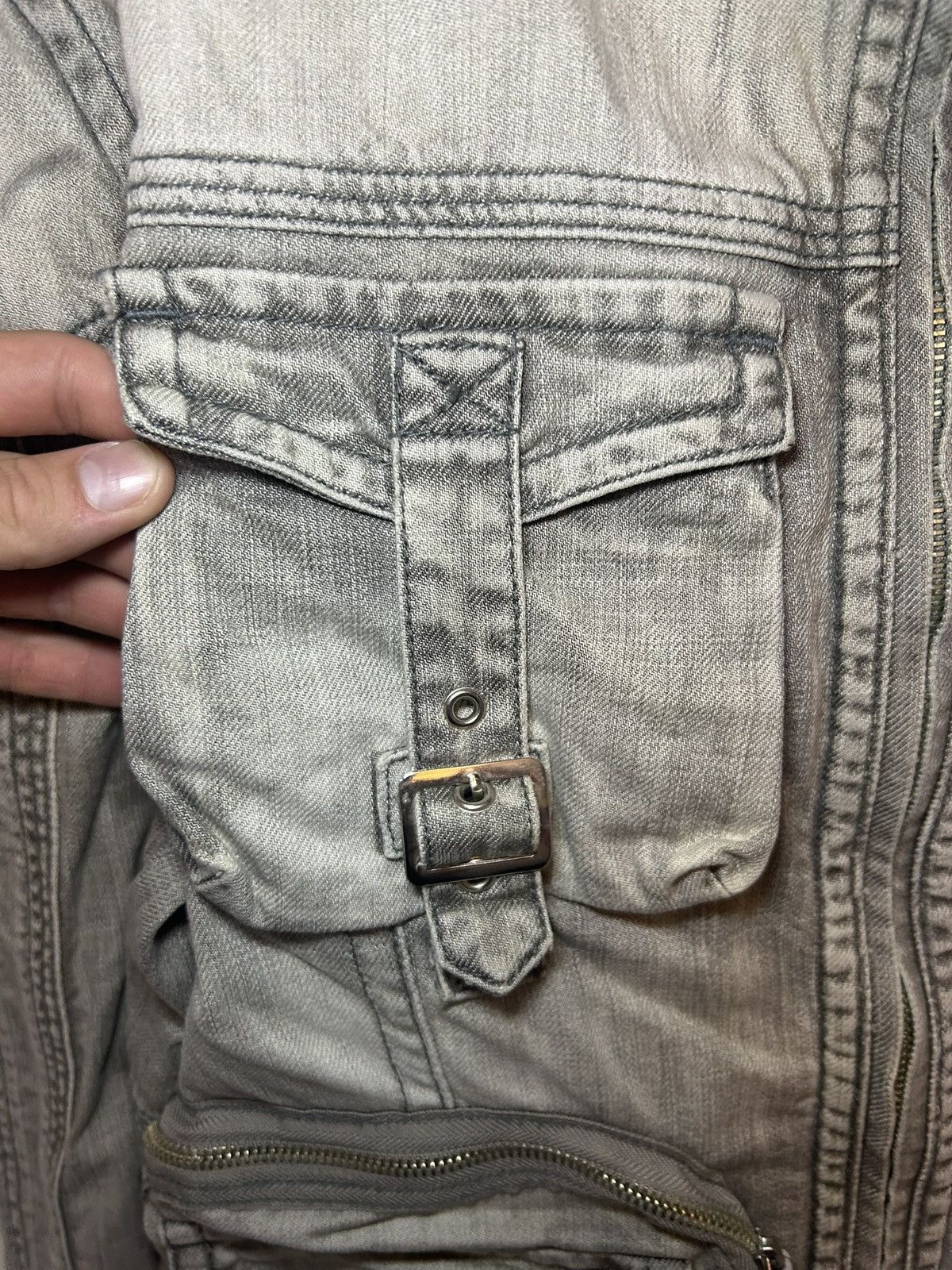 Vintage Vintage BS2B “bondage” cargo denim jacket Size US L / EU 52-54 / 3 - 15 Thumbnail