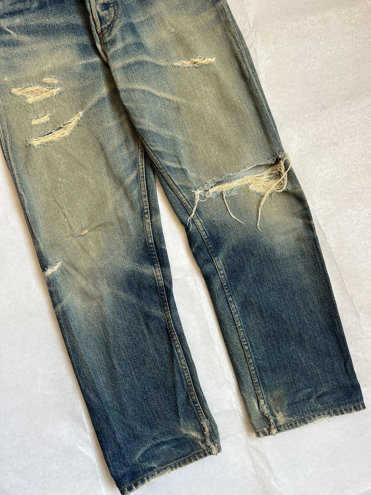 A.P.C. APC Dirty Wash Selvedge Distressed Denim Rare Size US 30 / EU 46 - 4 Thumbnail