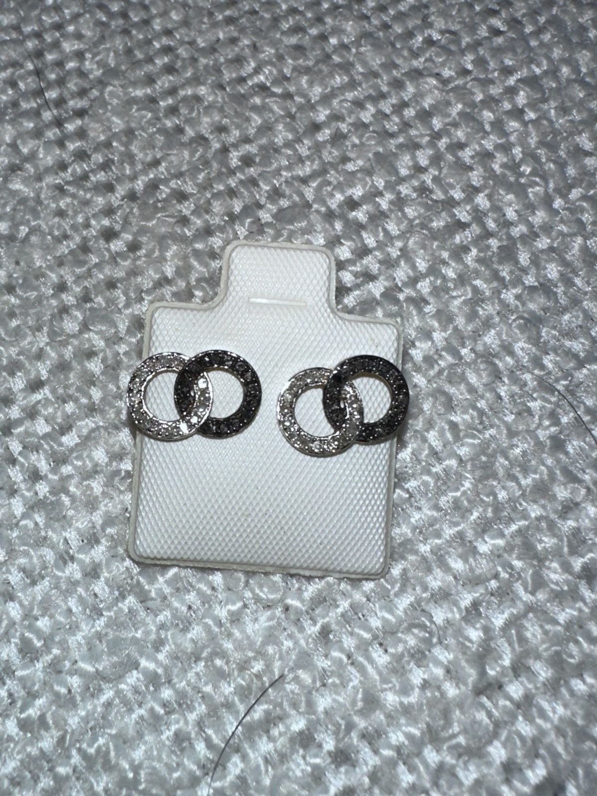 Vintage Extremely RARE, CUSTOM Black and White Diamond Earrings Size ONE SIZE - 6 Thumbnail