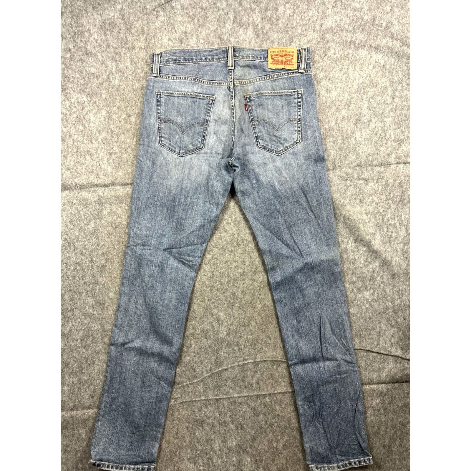 Levi's VINTAGE Levi's 511 Jeans Slim Fit 33x34 Men Denim Distressed 5-Pocket Blue Regular Rise Mid 10-12in Classic City Boots Size US 33 - 2 Thumbnail