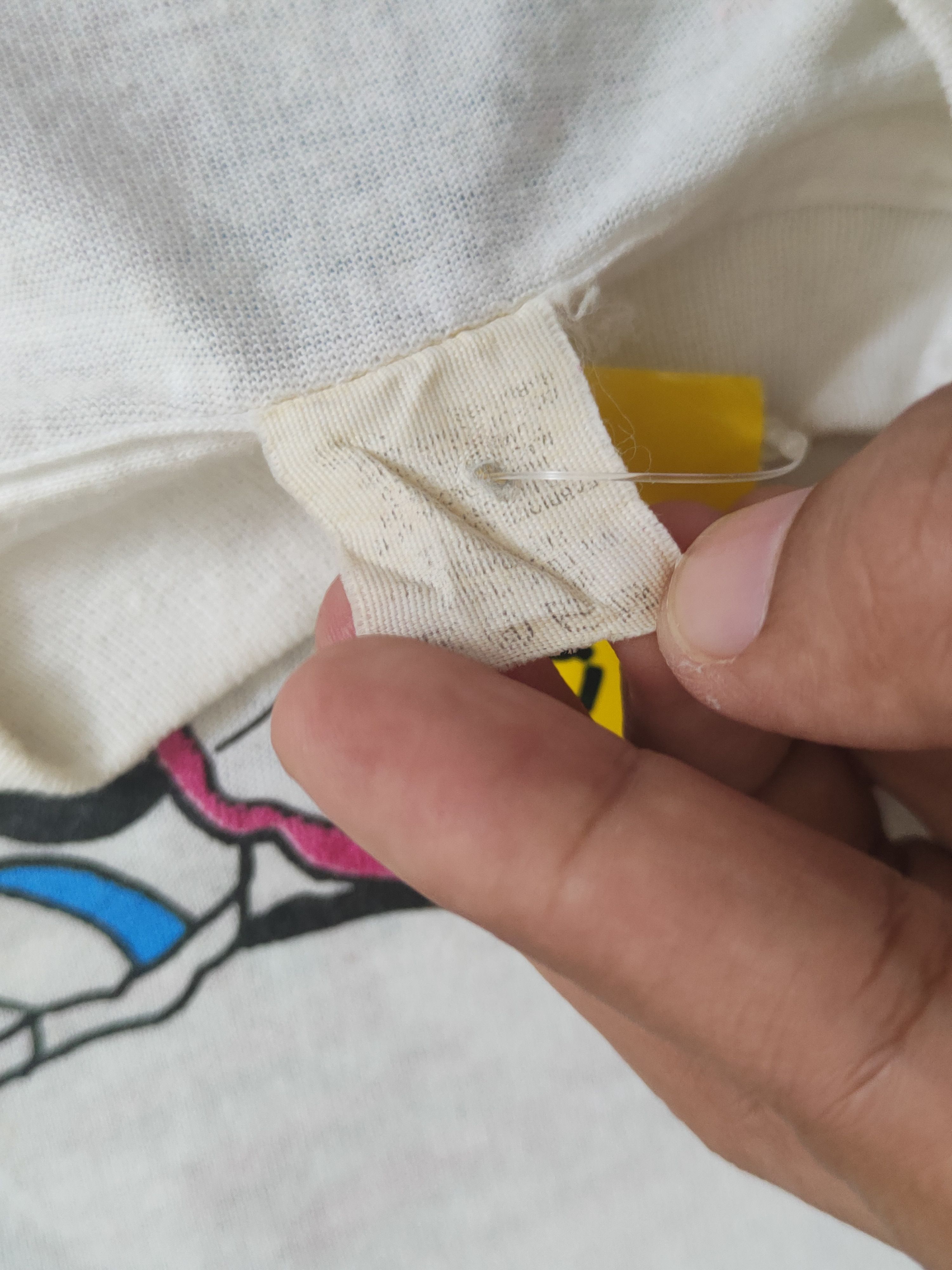 Vintage DL 80' Vintage cartoon surf White Short Sleeve T-shirt #2747 Size US M / EU 48-50 / 2 - 12 Thumbnail