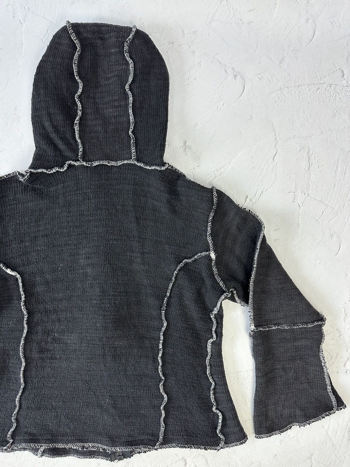 If Six Was Nine × Japanese Brand × Vintage Vintage Crop Black Hoodie Size S / US 4 / IT 40 - 6 Thumbnail