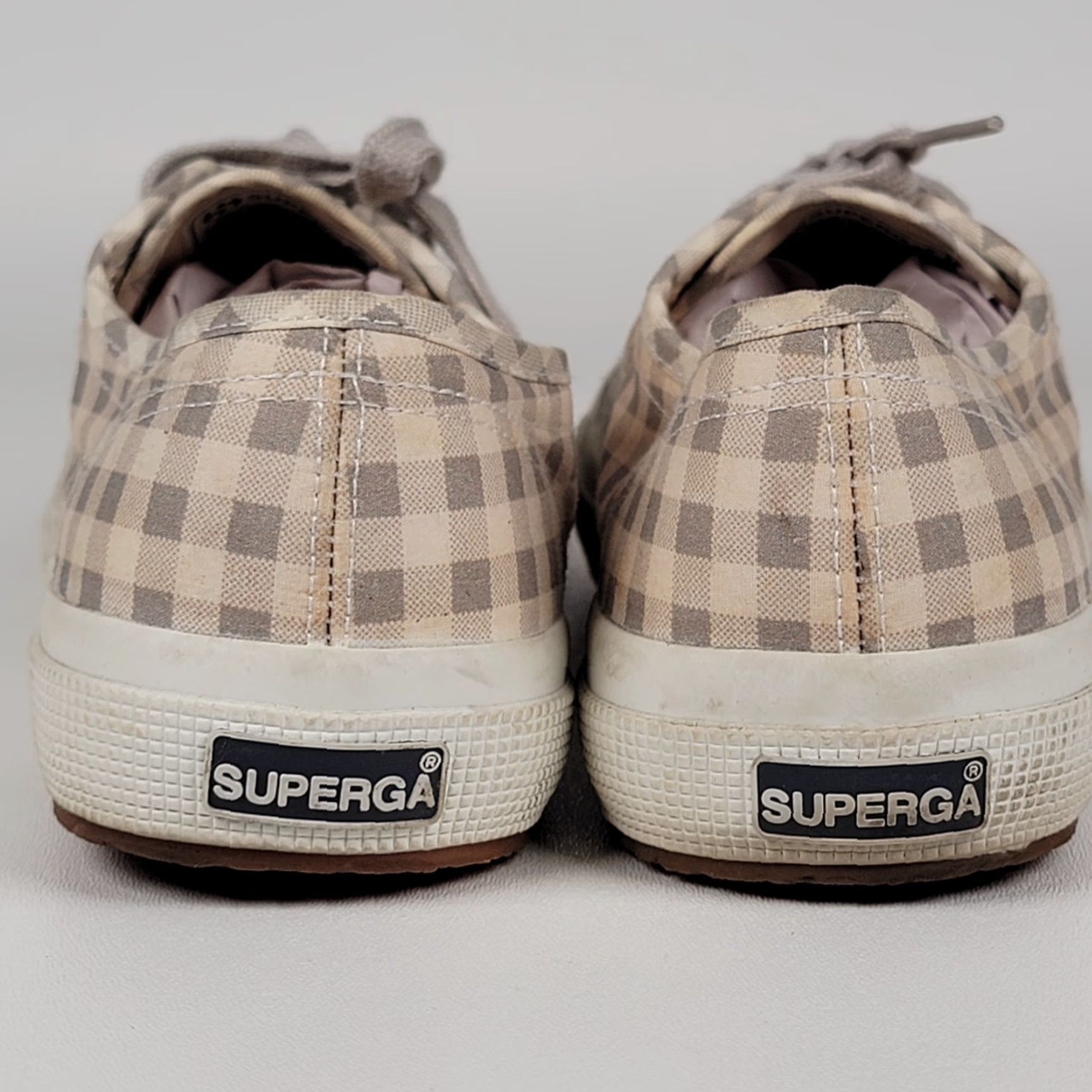 Superga Superga 2750 Gingham Checkerboard Sneaker Grey White Women's 8.5 S00CV40 Size US 9 / IT 39 - 6 Thumbnail