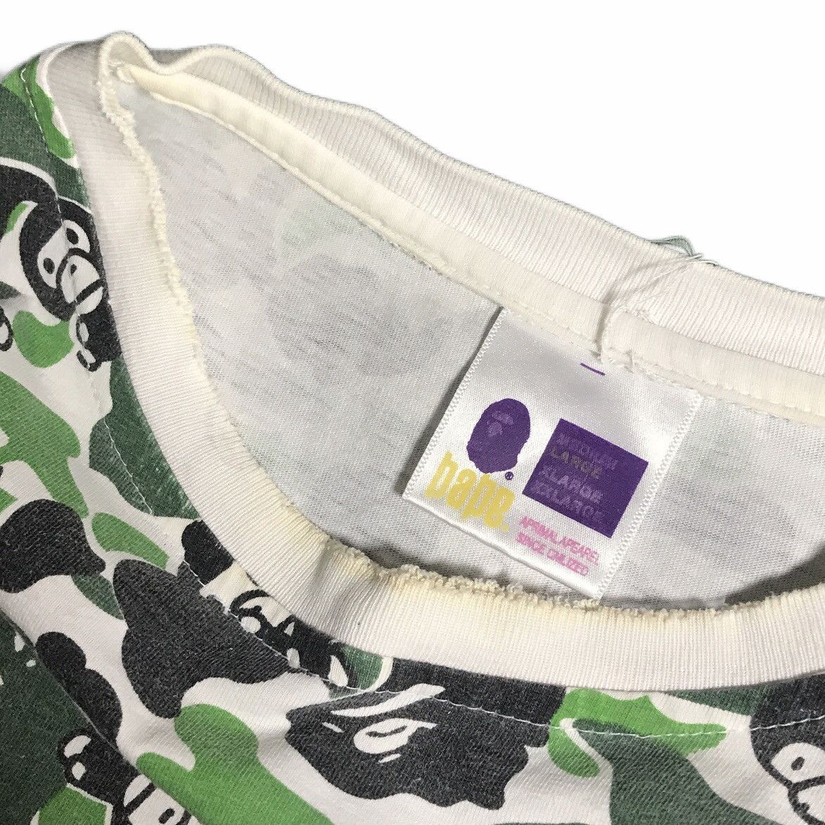 Bape × Vintage bape abc green camo t-shirt Size US L / EU 52-54 / 3 - 7 Thumbnail