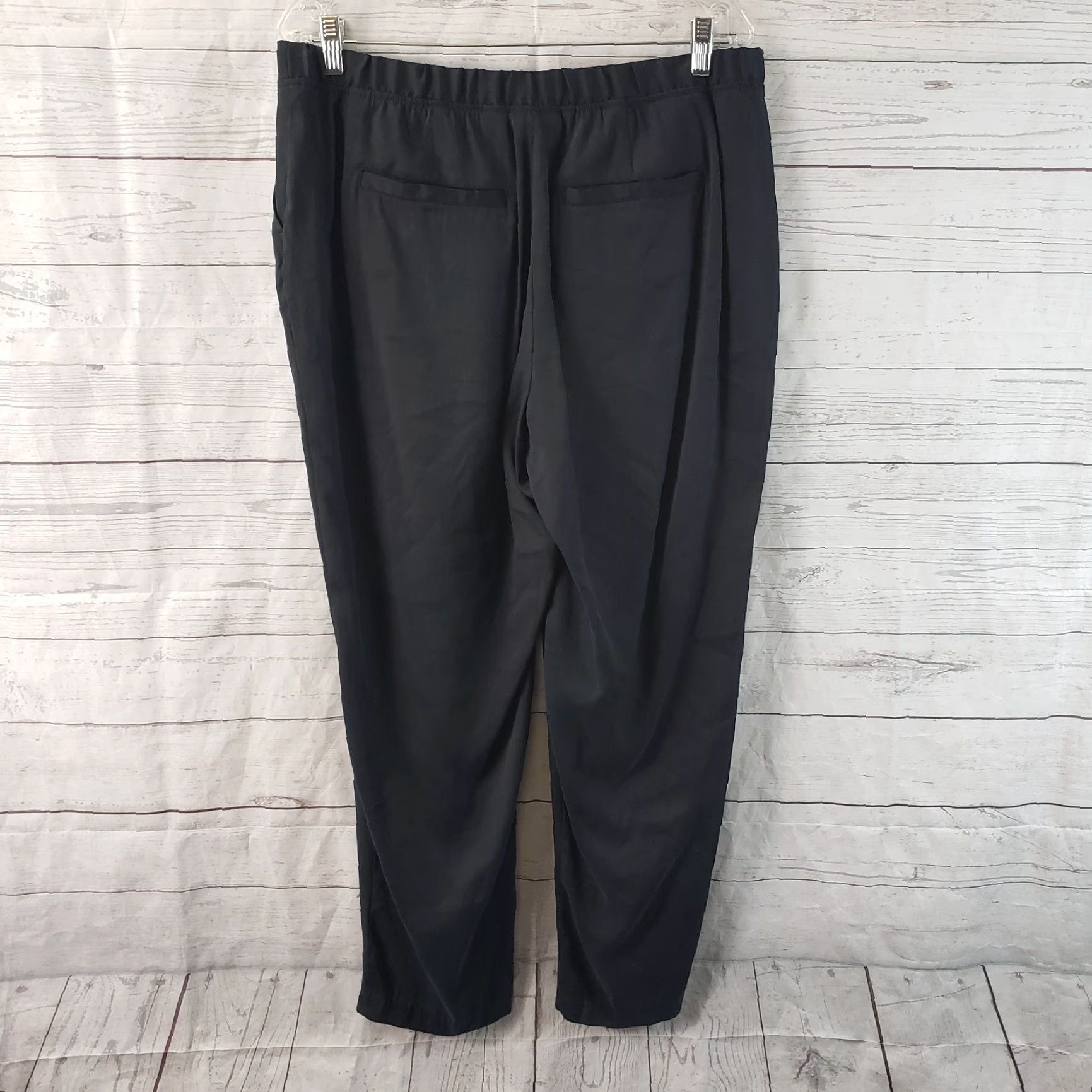 Vintage Chico's Womens Pull On Pants L Black Modal Blend Mid Rise Trousers Optional: Mens, Womens, Girls, Boys? (no) Size 36" / US 14 / IT 50 - 3 Thumbnail
