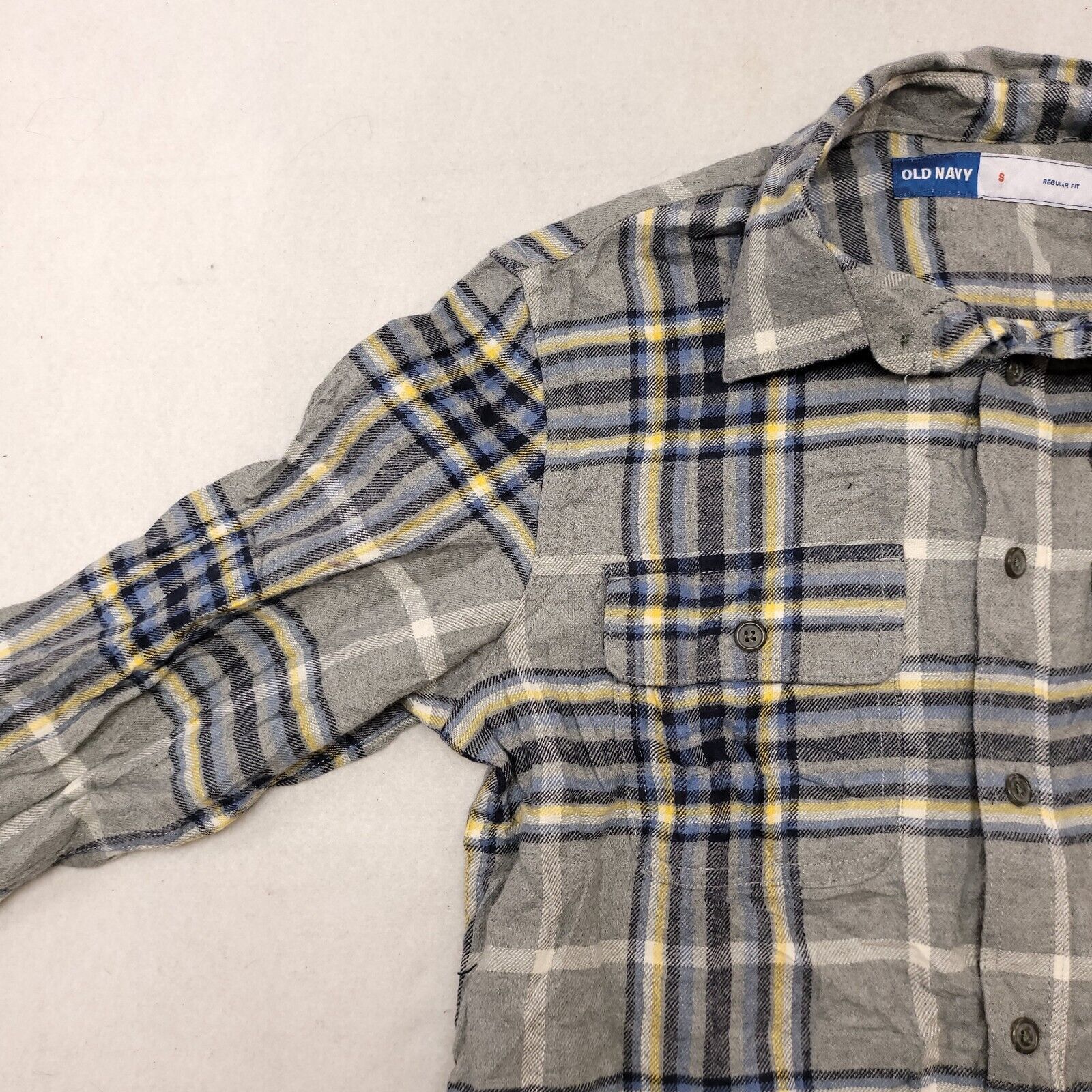 Old Navy Old Navy Tartan Flannel Button Up Shirt Men Size S Gray Blue Size US S / EU 44-46 / 1 - 4 Thumbnail