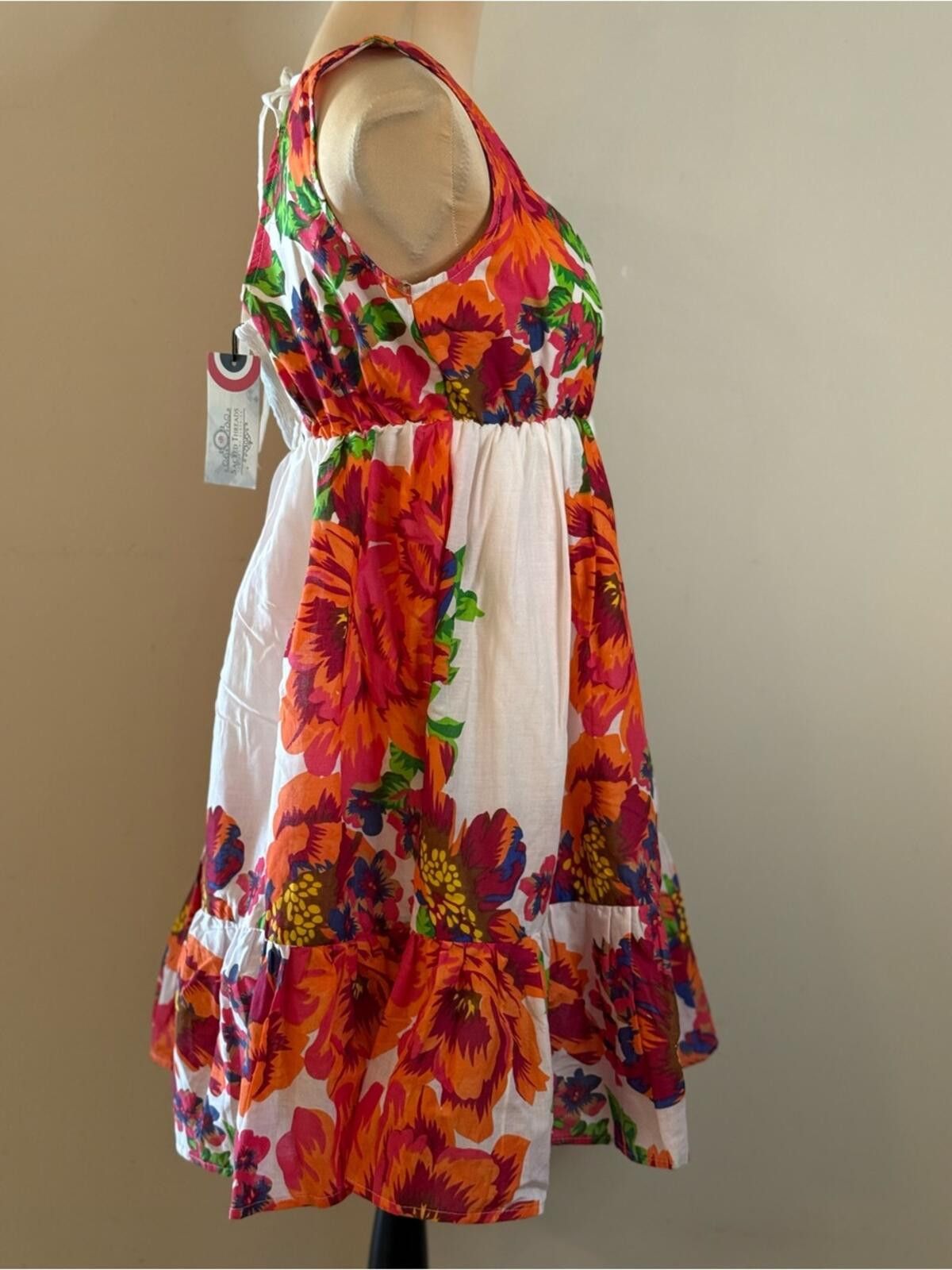 Other Sacred Threads floral sleeveless midi dress red white SZ S/M Size M / US 6-8 / IT 42-44 - 2 Thumbnail