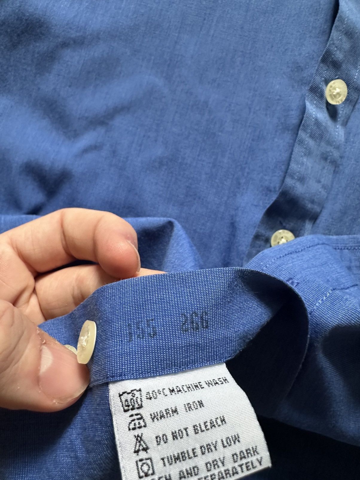 Balmain × Vintage Balmain Vintage Shirt Button Up Luxury Baby Blue Y2K USA Size US M / EU 48-50 / 2 - 8 Thumbnail