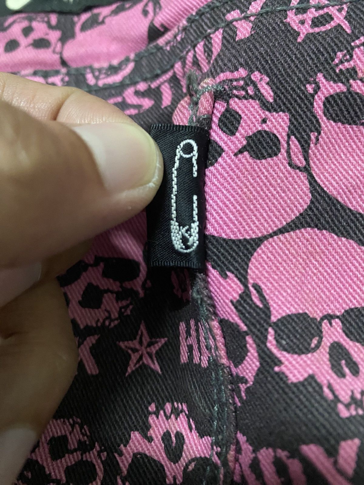 Japanese Brand Overprint Skull Design of Hell Cat Punks Original Jeans Size 28" / US 6 / IT 42 - 13 Thumbnail