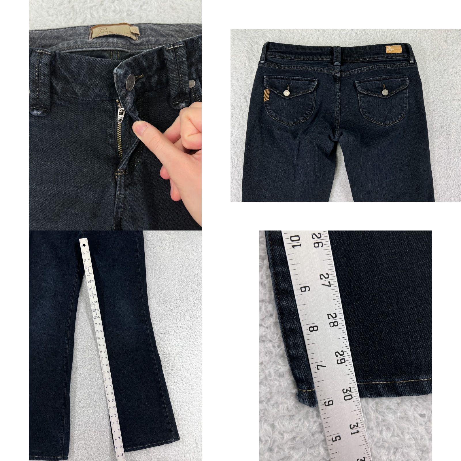 Paige Paige Womens Jeans 27 Blue Denim Bootcut Western 5-Pocket Design Regular Inseam 30 Color Blue Size 27" / US 4 / IT 40 - 8 Thumbnail