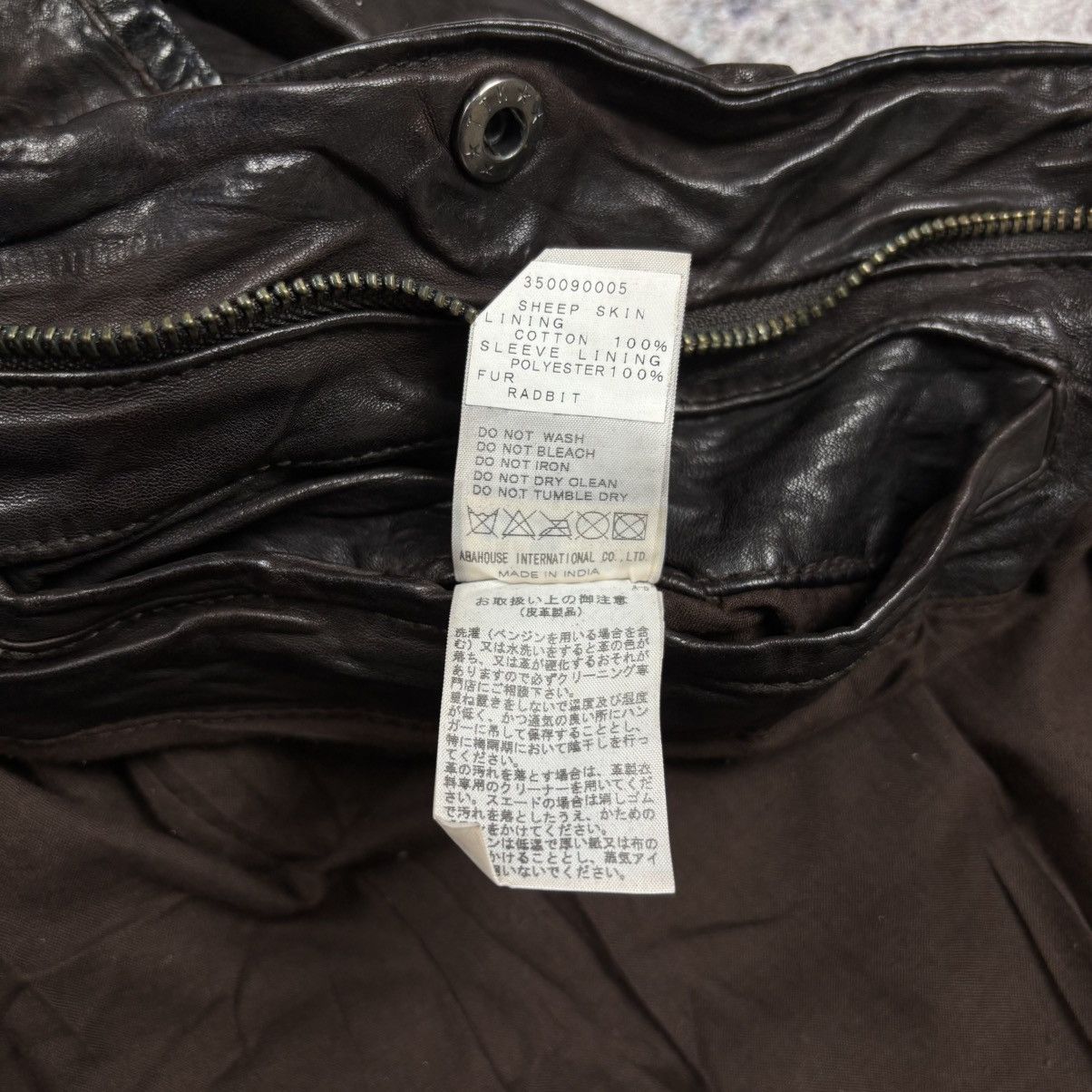 Isamu Katayama Backlash Designworks wrinkled leather jacket double zipper Size US M / EU 48-50 / 2 - 13 Thumbnail